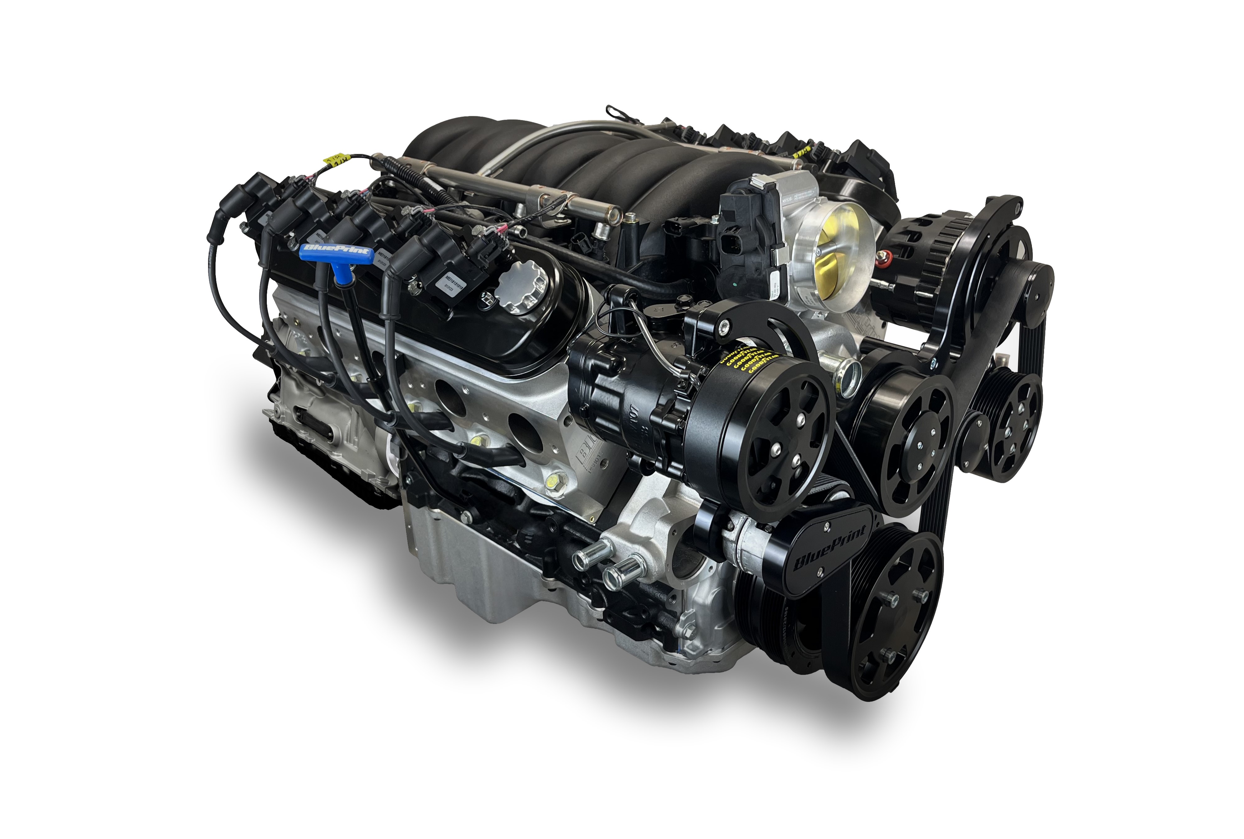 BluePrint Engines MLL-BLS3763KBZF Standard Edition GM LS Compatible Builder Series - EFI - Black Pulley Kit