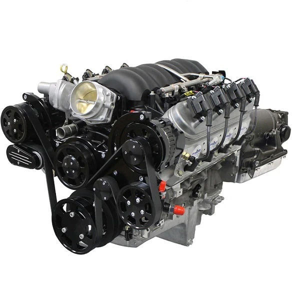 BluePrint Engines MLL-BLS3768KB4X4 Truck Edition GM LS Compatible Builder Series - EFI - Black Pulley Kit