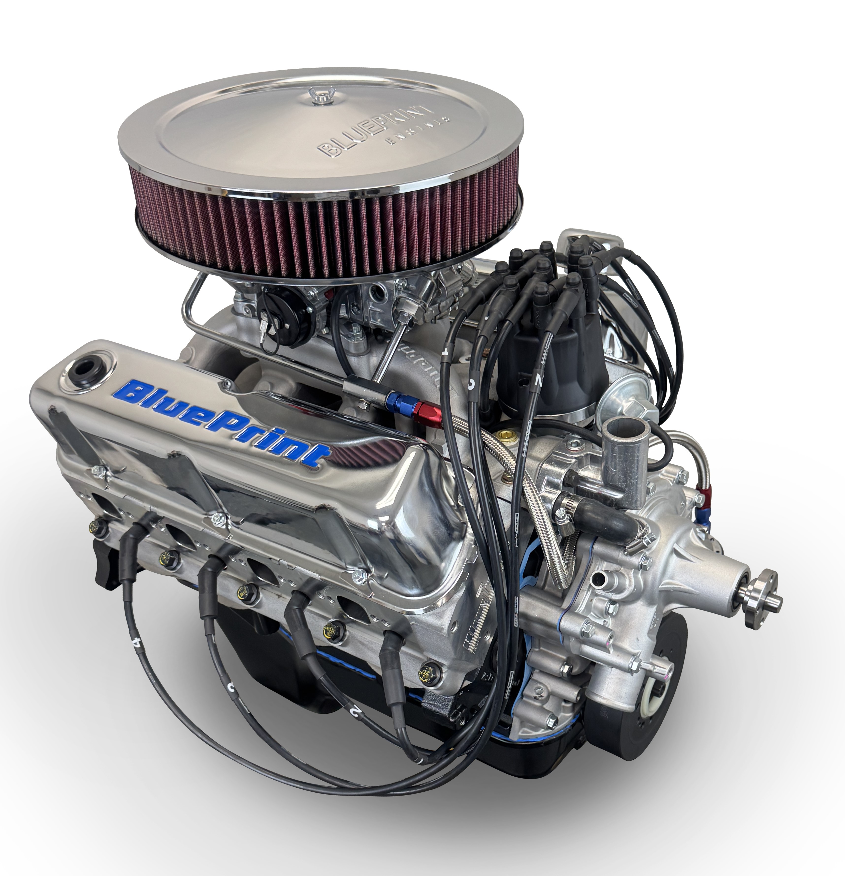 BluePrint Engines MLL-BP3479RCTCD 347CI Ford Small Block Compatible Deluxe Dressed -Carb -Rear Sump