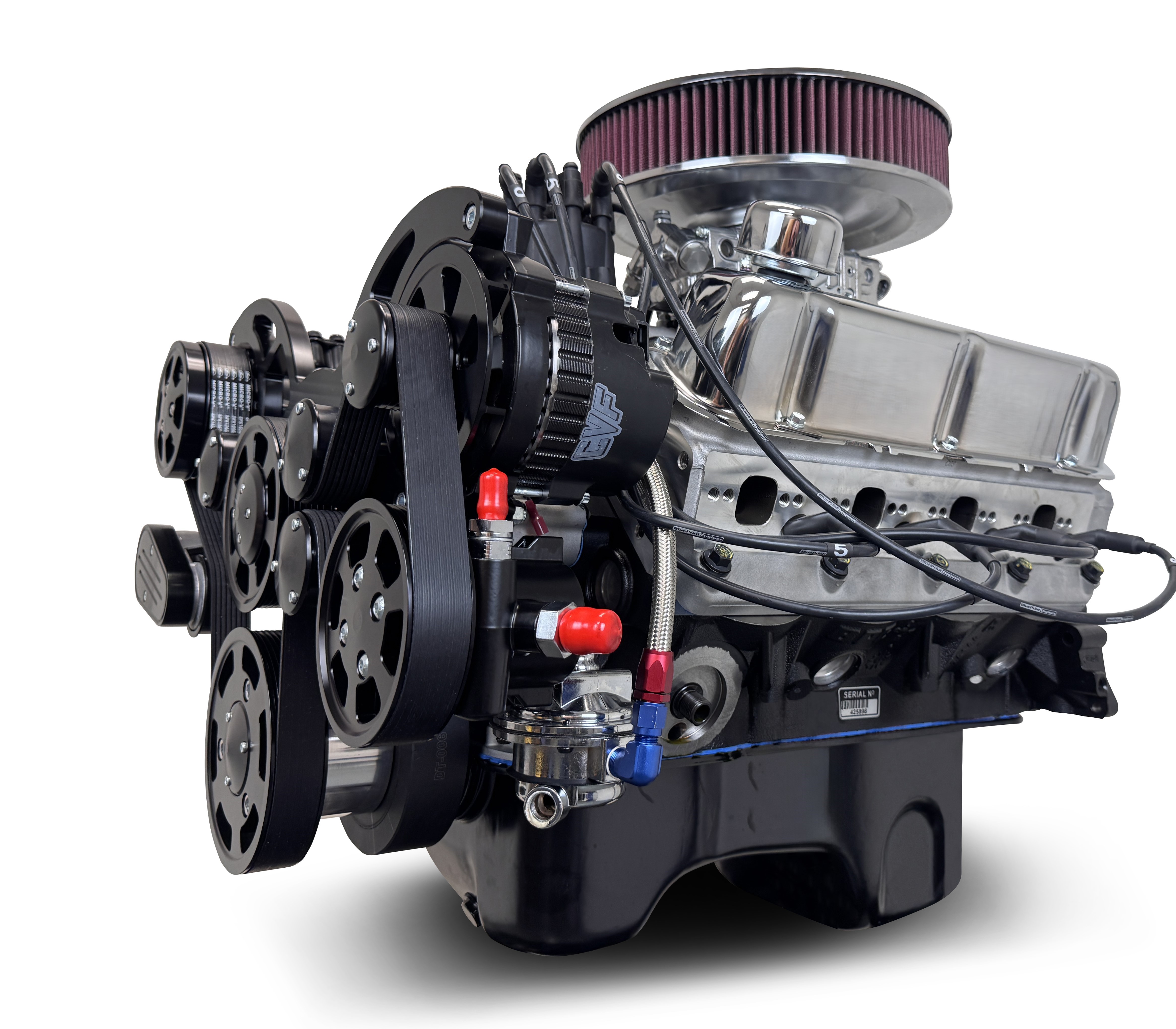 BluePrint Engines MLL-BP3479RCTCKB 347CI Ford Small Block Compatible Deluxe Dressed -Carb -Rear Sump -Black Kit