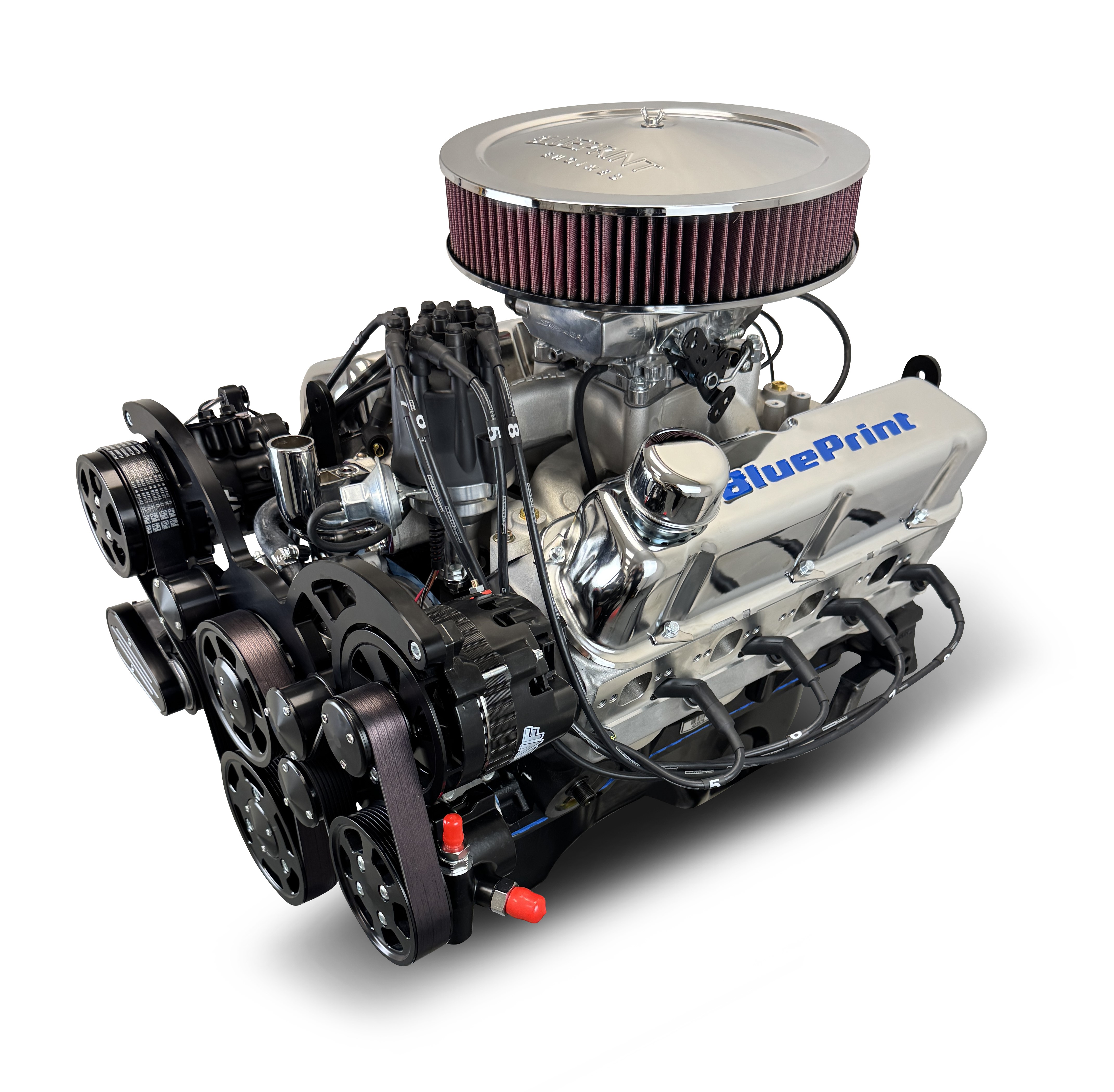 BluePrint Engines MLL-BP3479RCTFKB 347CI Ford Small Block Compatible Deluxe Dressed -EFI -Rear Sump -Black Kit