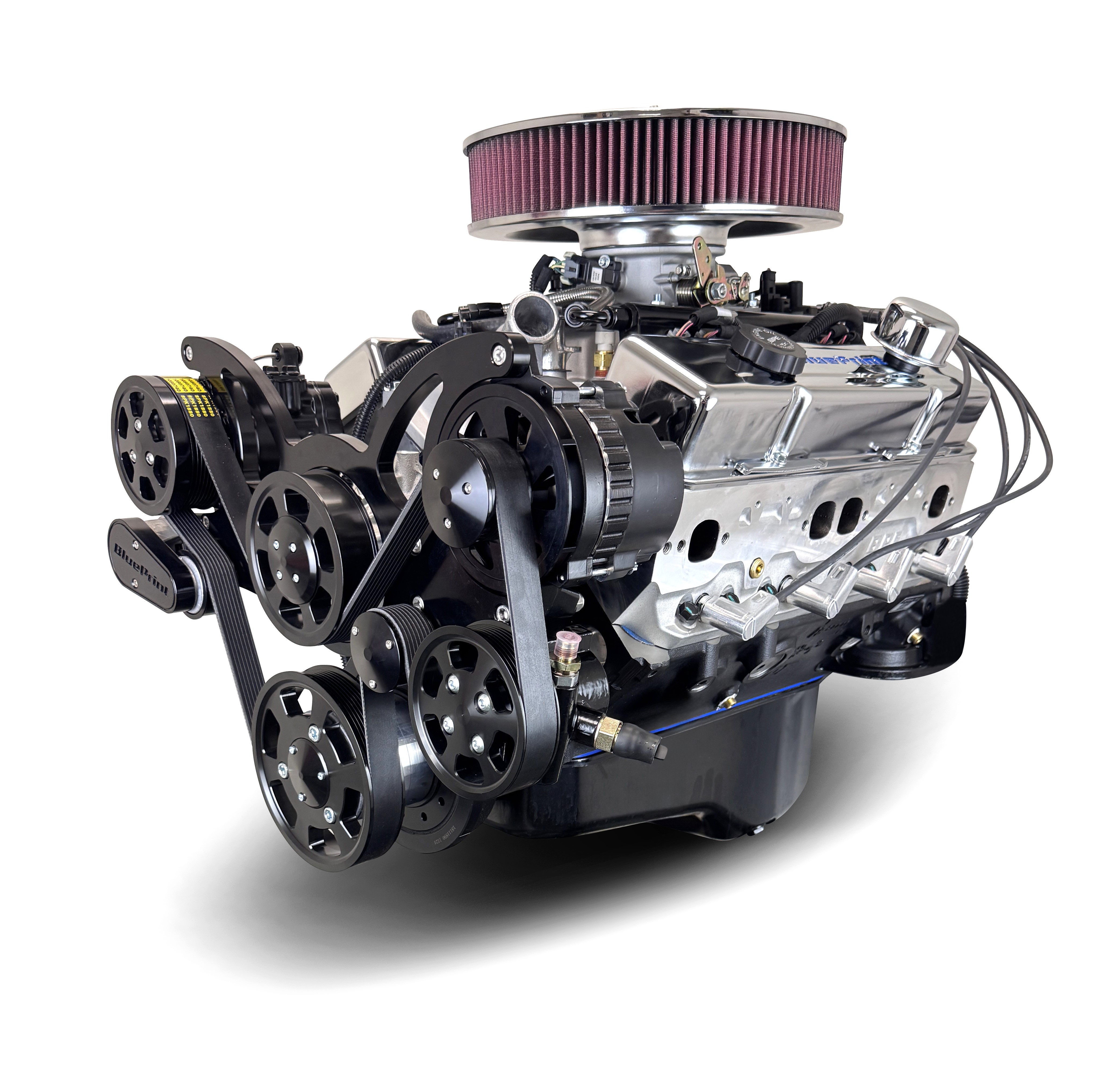 BluePrint Engines MLL-BP4002MPFIKB 400CI GM Small Block Compatible Deluxe Dressed -MPFI -Black Kit