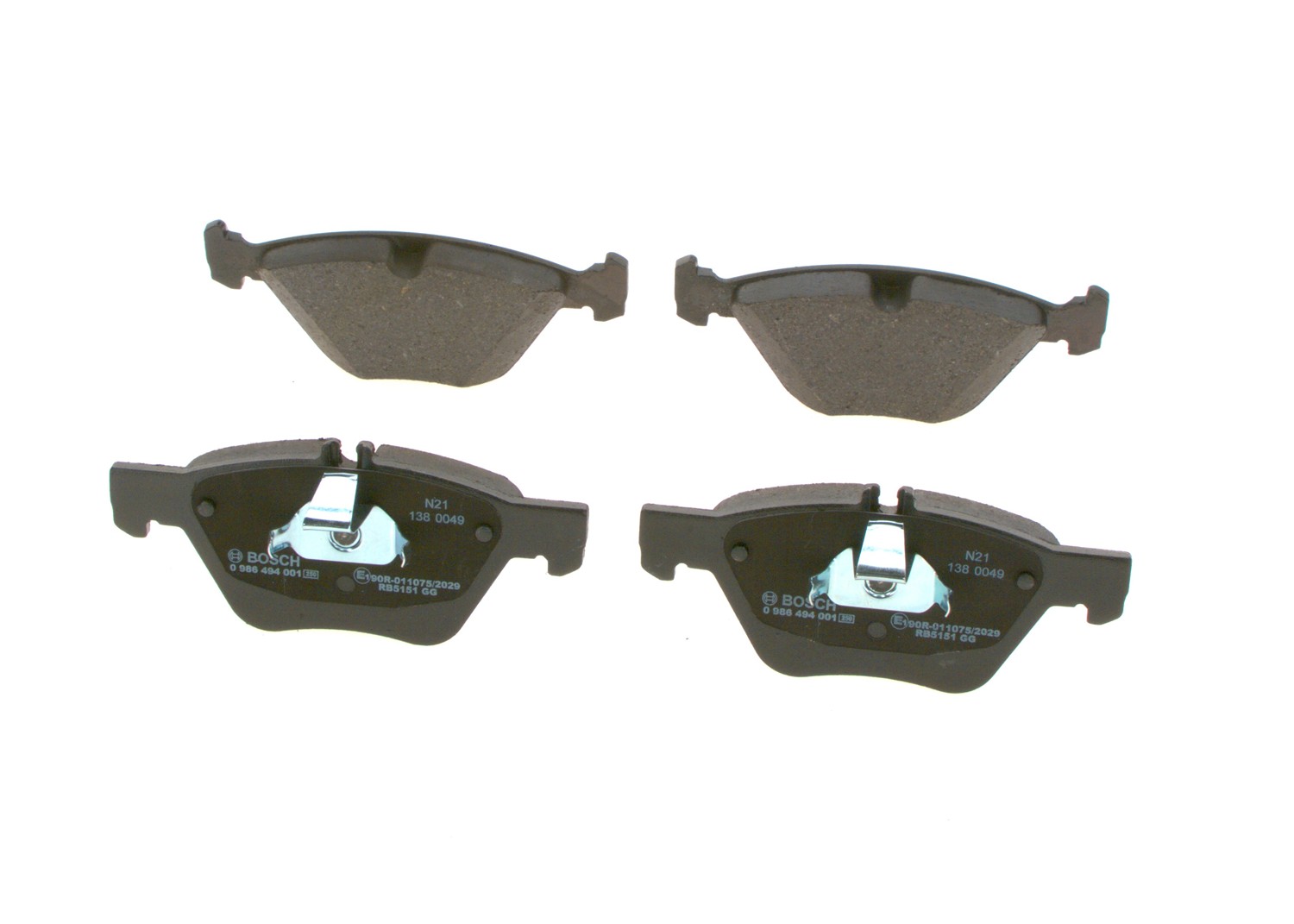 Bosch 986494001 EuroLine Brake Pads - Image 2