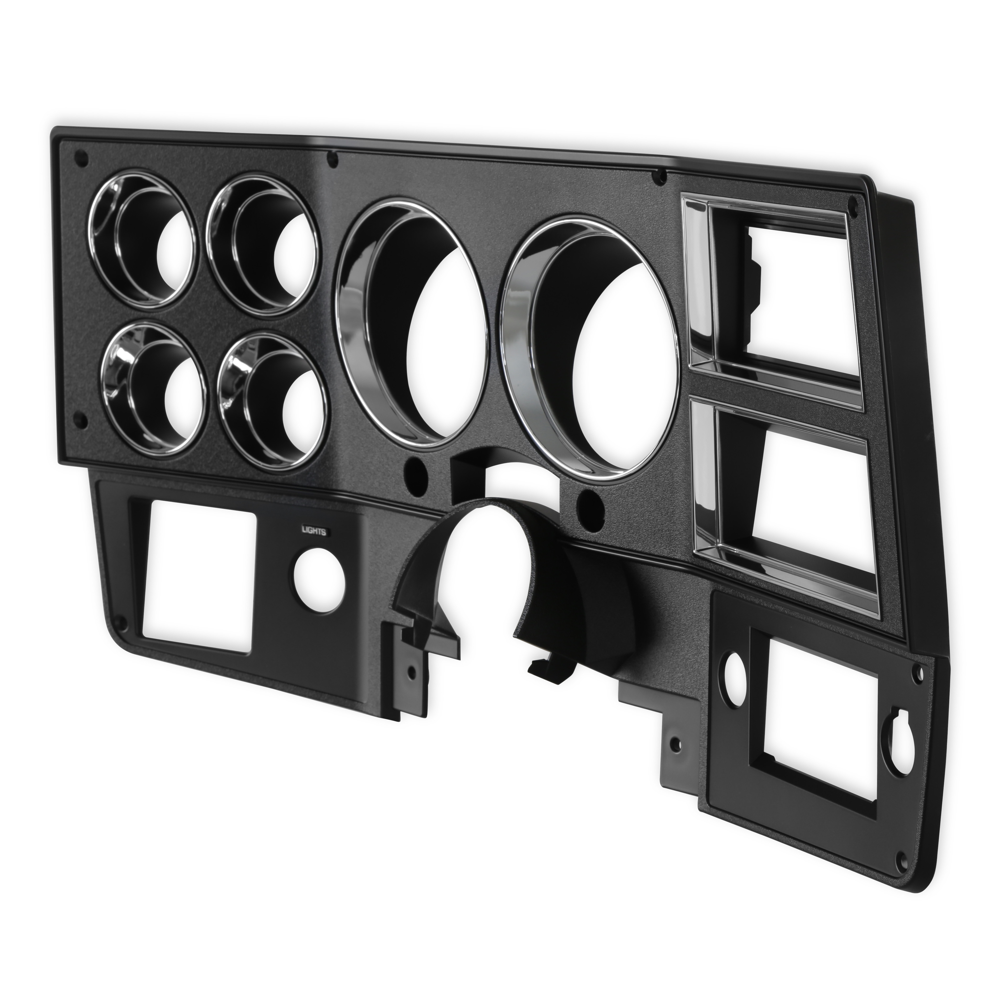 Brothers Trucks Instrument Cluster Bezel - With A/C - Black/Chrome - Image 2