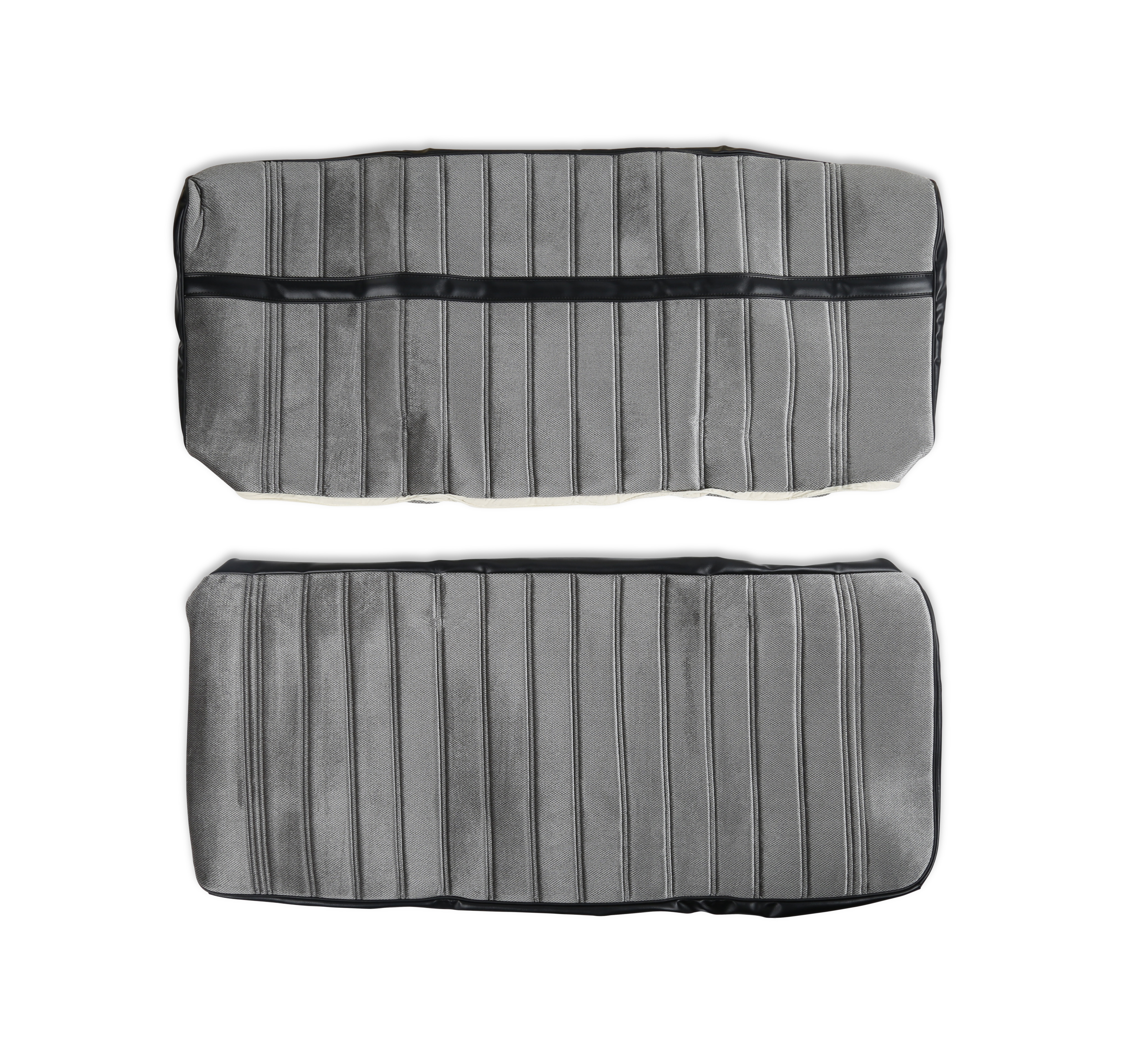 BROTHERS Trucks C/K Seat Upholstery Kit - Cloth/Vinyl - Black/Silver