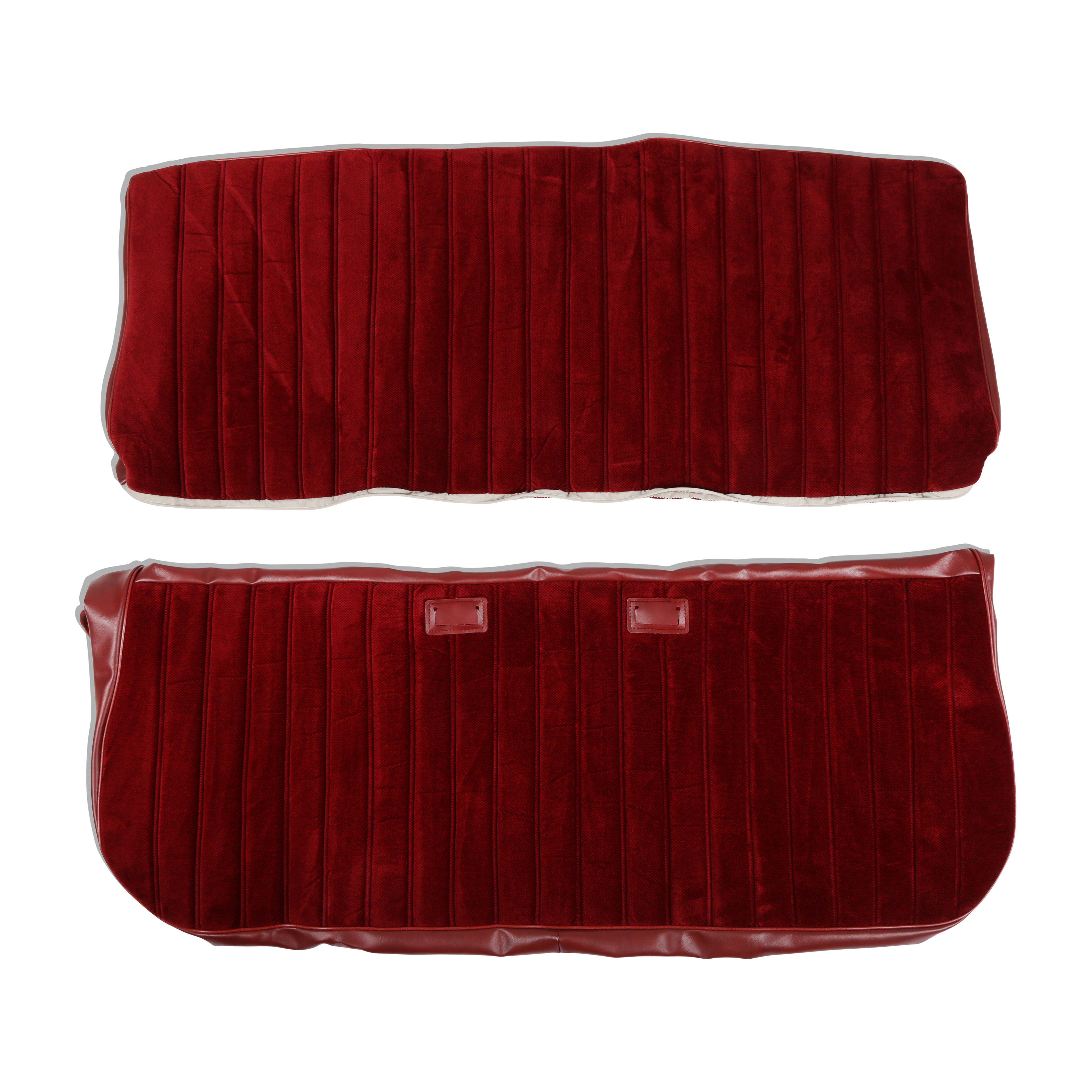 BROTHERS Trucks Seat Upholstery Kit - Full Pleat Cloth/Vinyl - Maroon/Burgundy