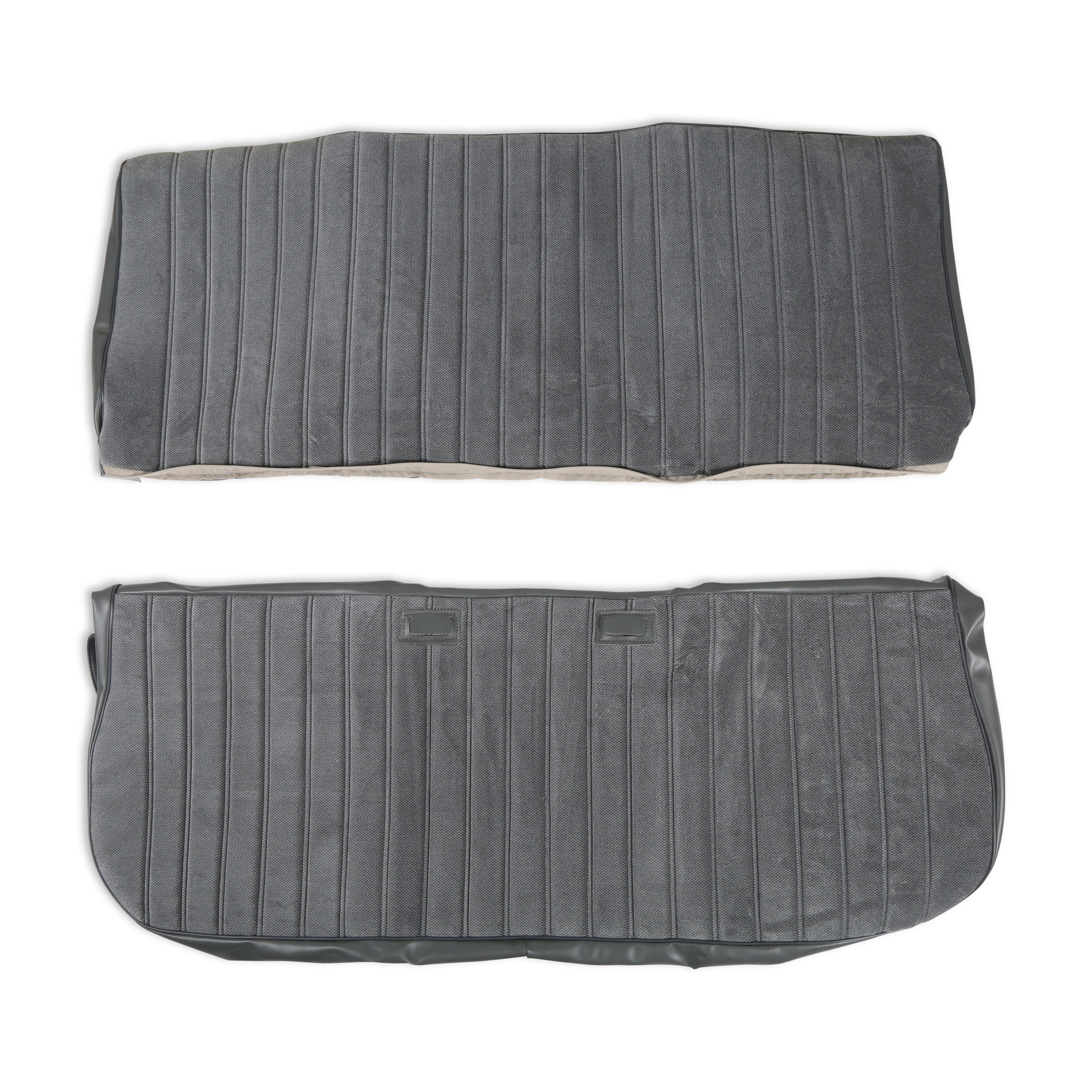 BROTHERS Trucks C/K Seat Upholstery Kit - Full Pleat Cloth/Vinyl - Grey/Charcoal