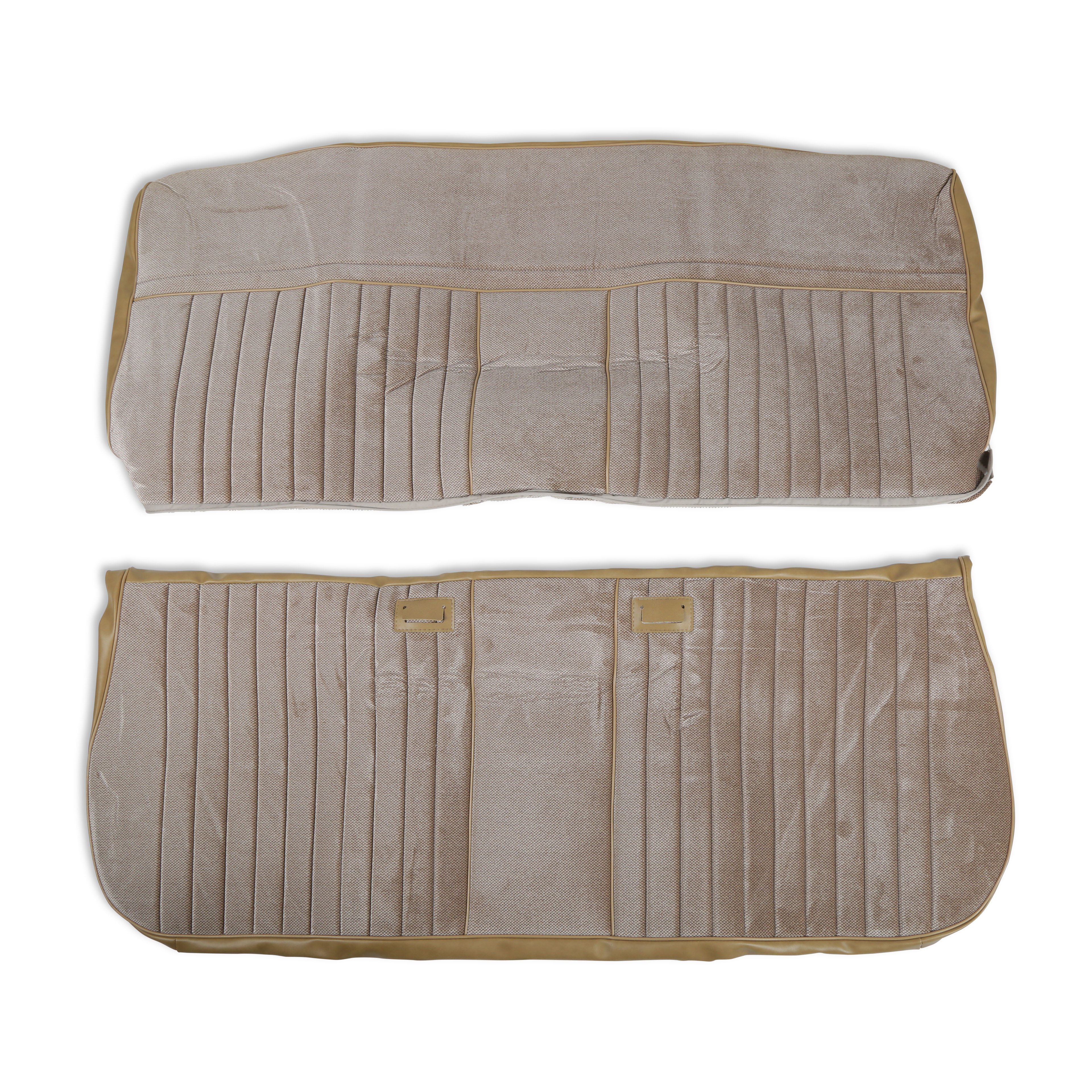 BROTHERS Trucks C/K Seat Upholstery Kit - Deluxe Pleat Cloth/Vinyl - Tan