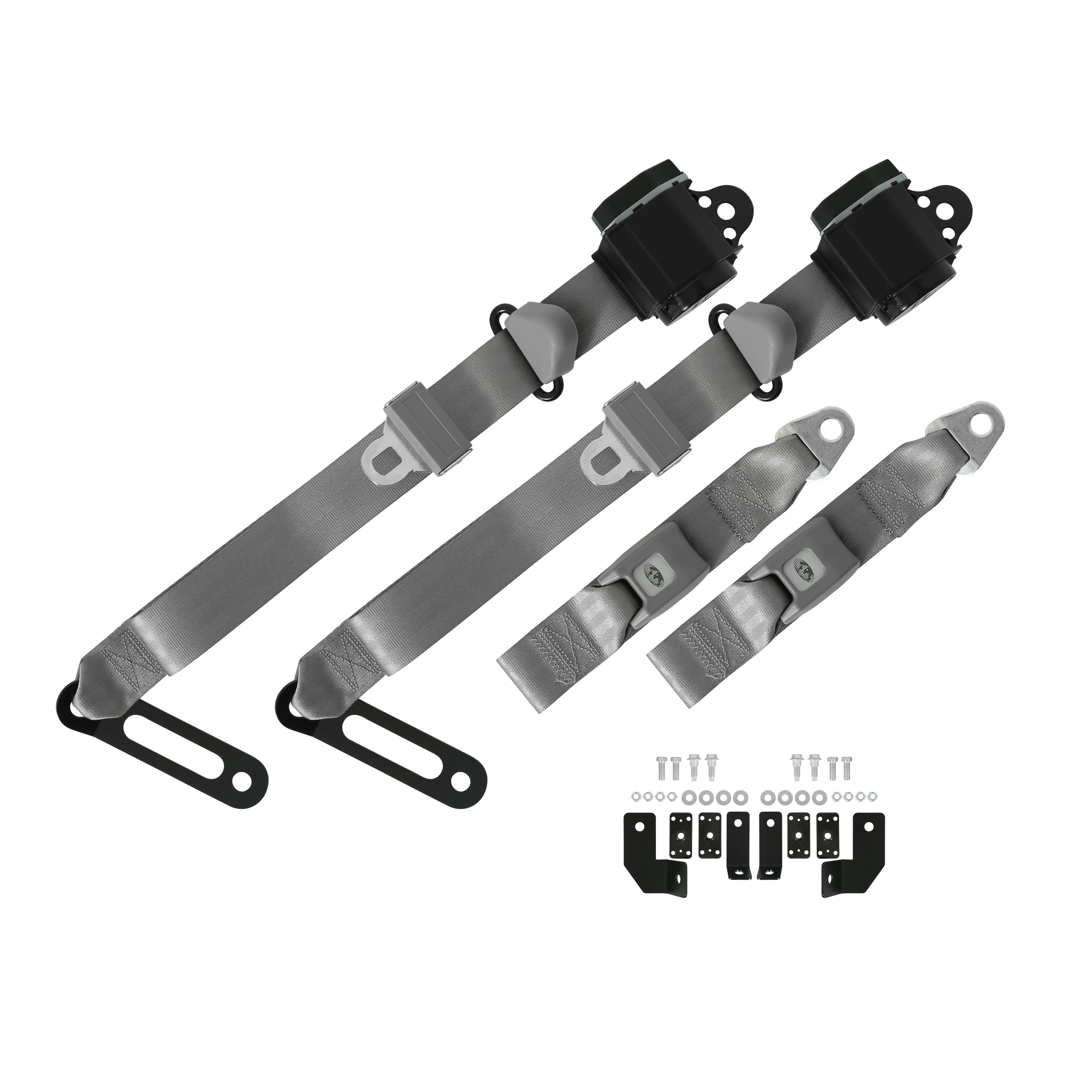 Brothers Trucks Seat Belt Kit - 3-Point - Grey - Pair - Image 4