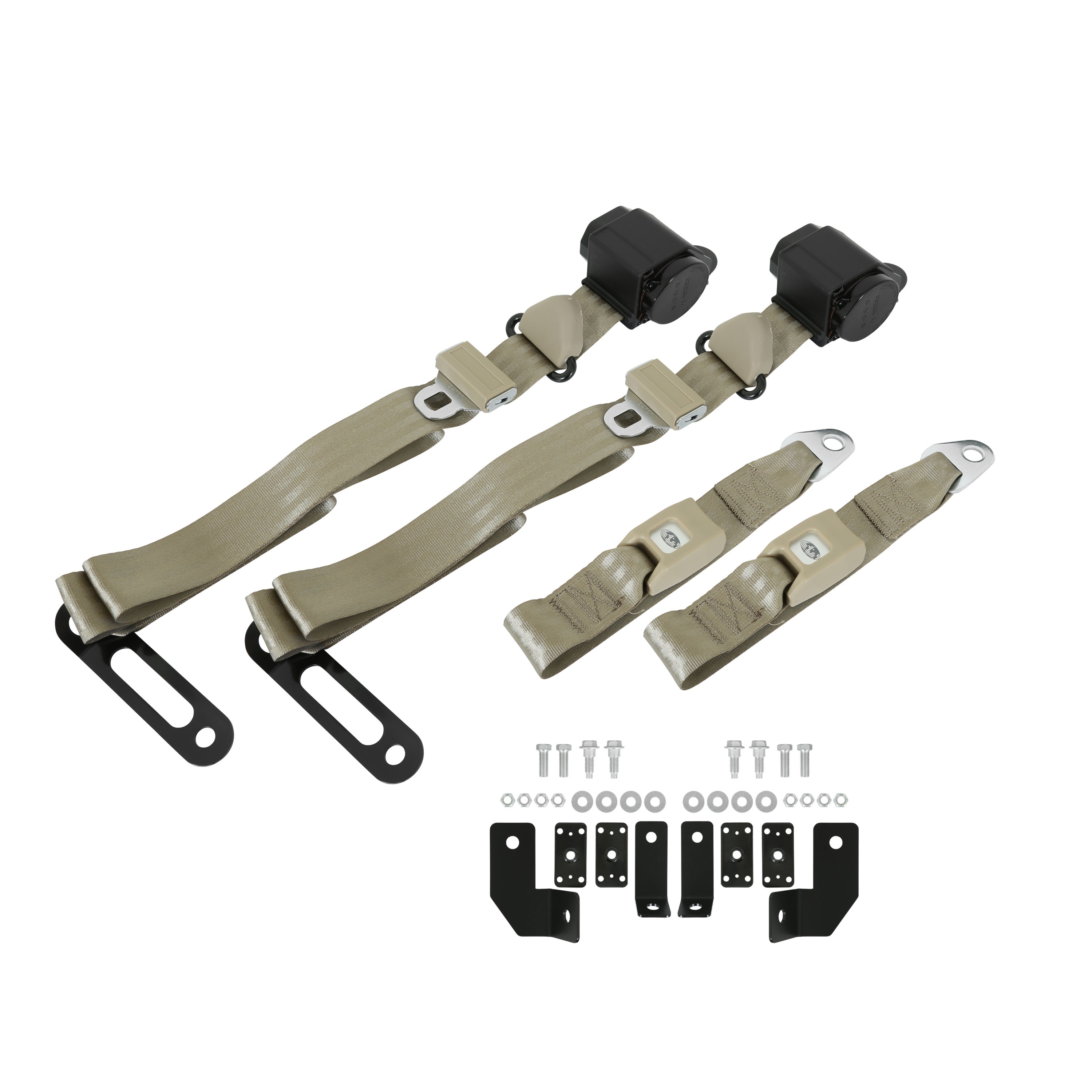 Brothers Trucks Seat Belt Kit - 3-Point - Tan - Pair - Image 6