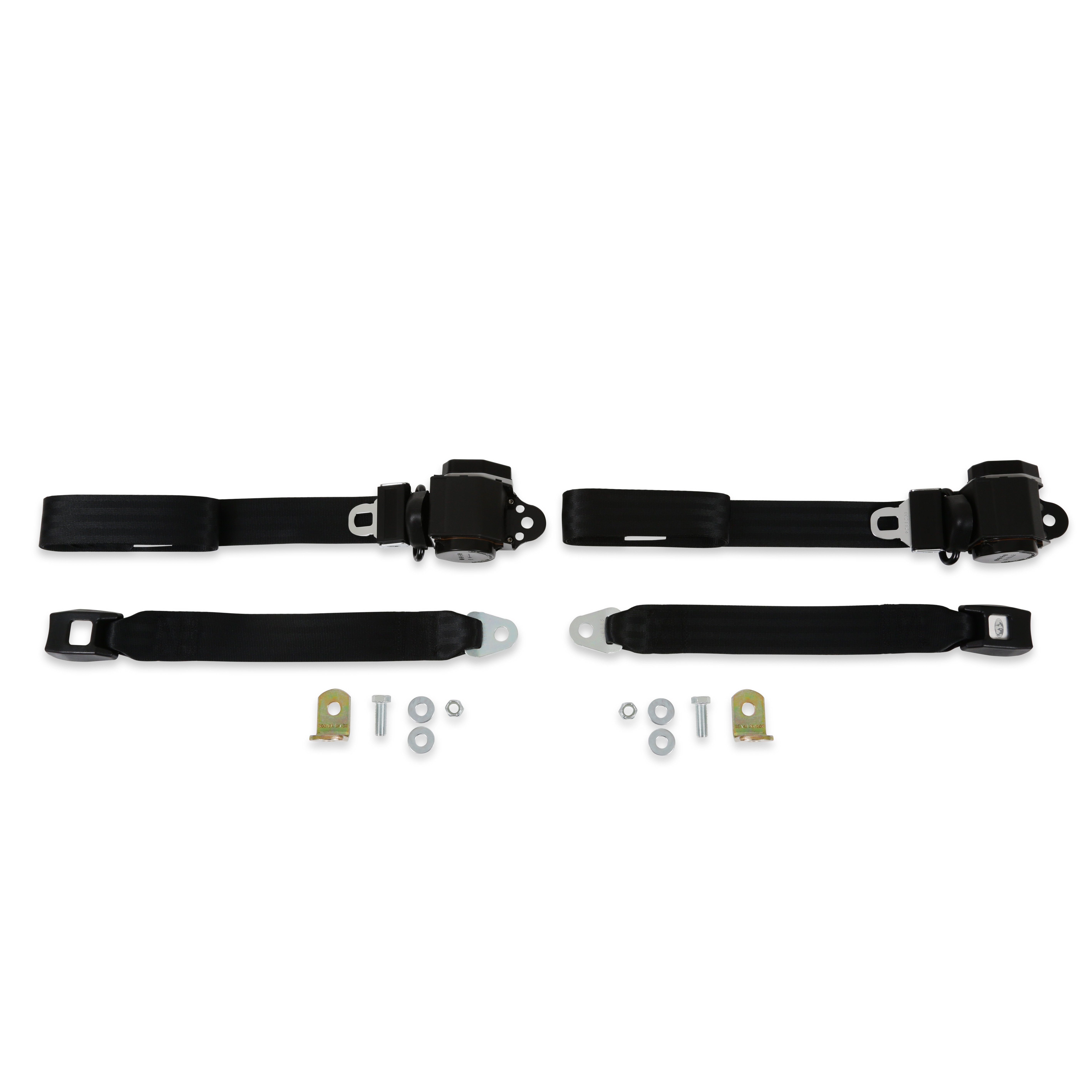 Brothers Trucks Seat Belt Kit - 3-Point - Bench - Black - Pair - Image 2