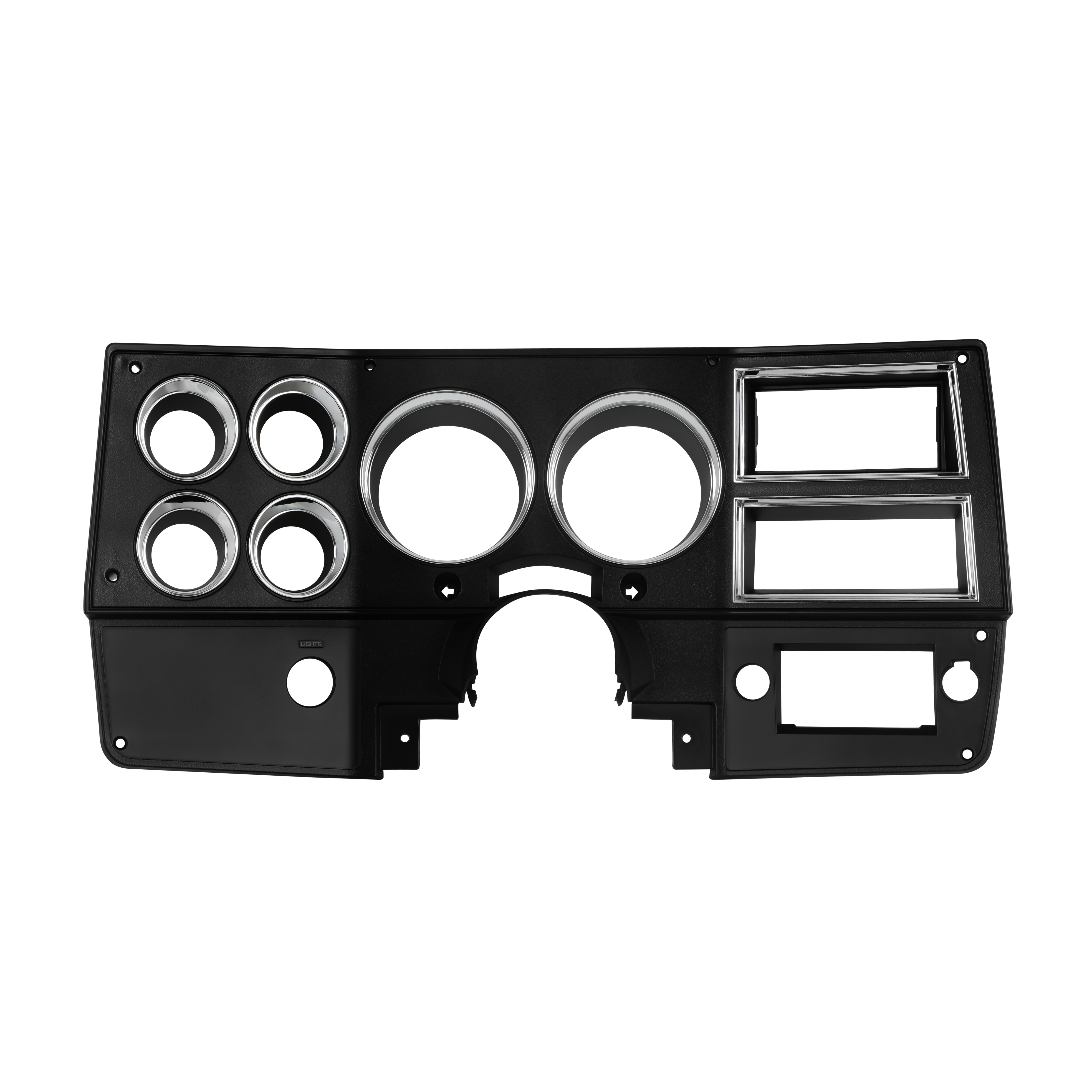 Brothers Trucks Instrument Bezel - Without A/C - Black/Chrome - Image 2