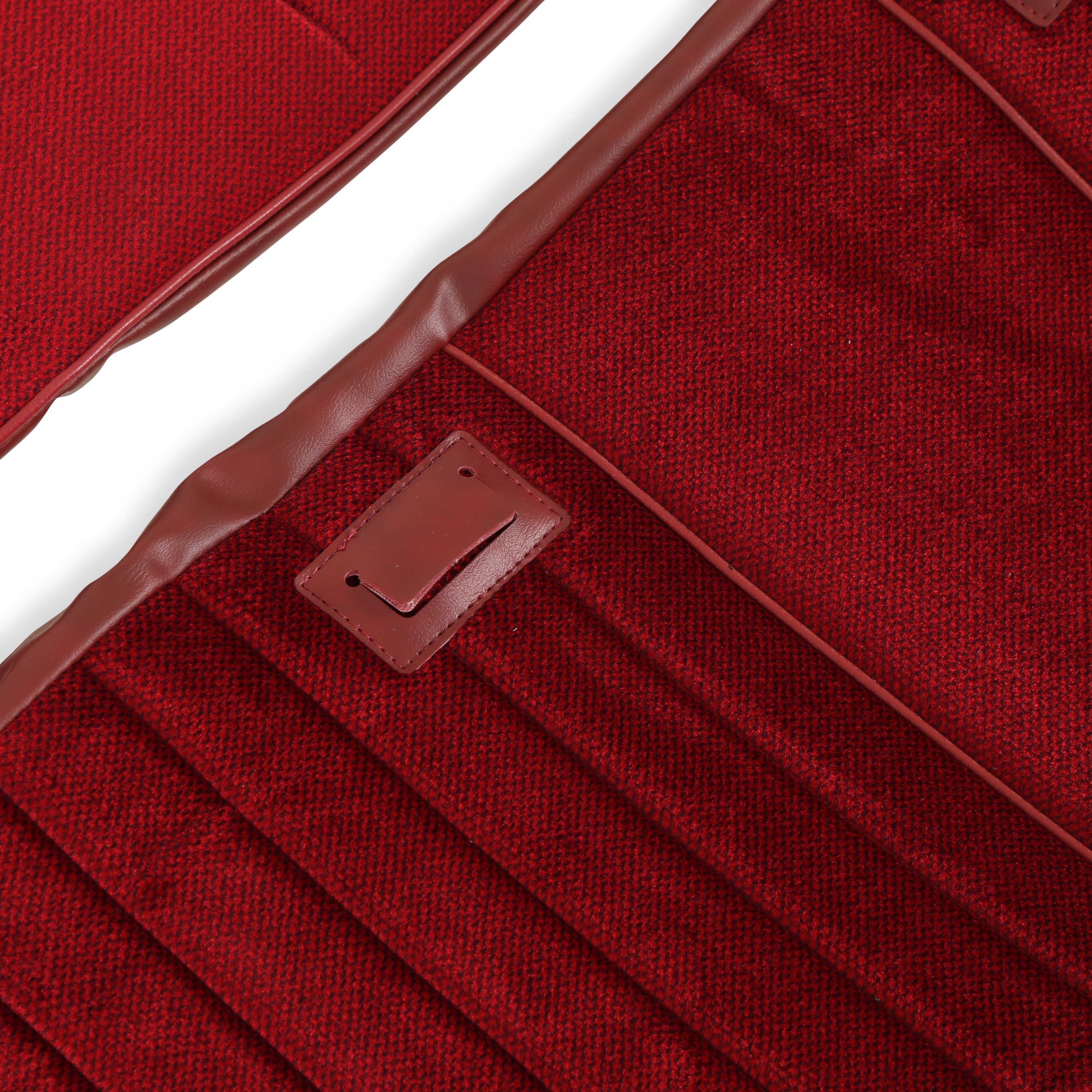 Brothers Trucks Front Bench Seat Cover-Vinyl/Velour-Maroon Vinyl/Burgundy Velour - Image 3