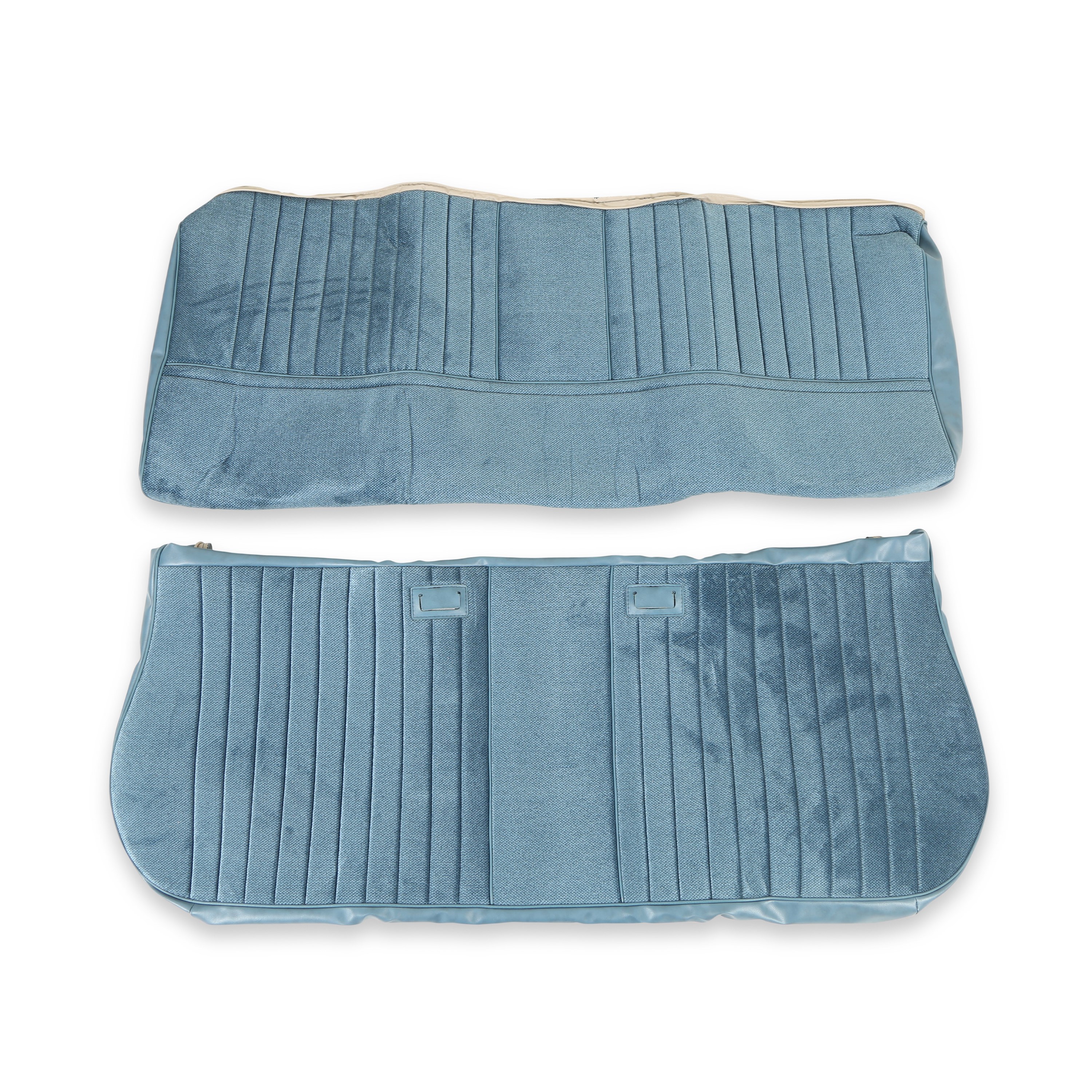 Brothers Trucks Seat Cover-Front Bench-Med Blue Vinyl/Blue Velour