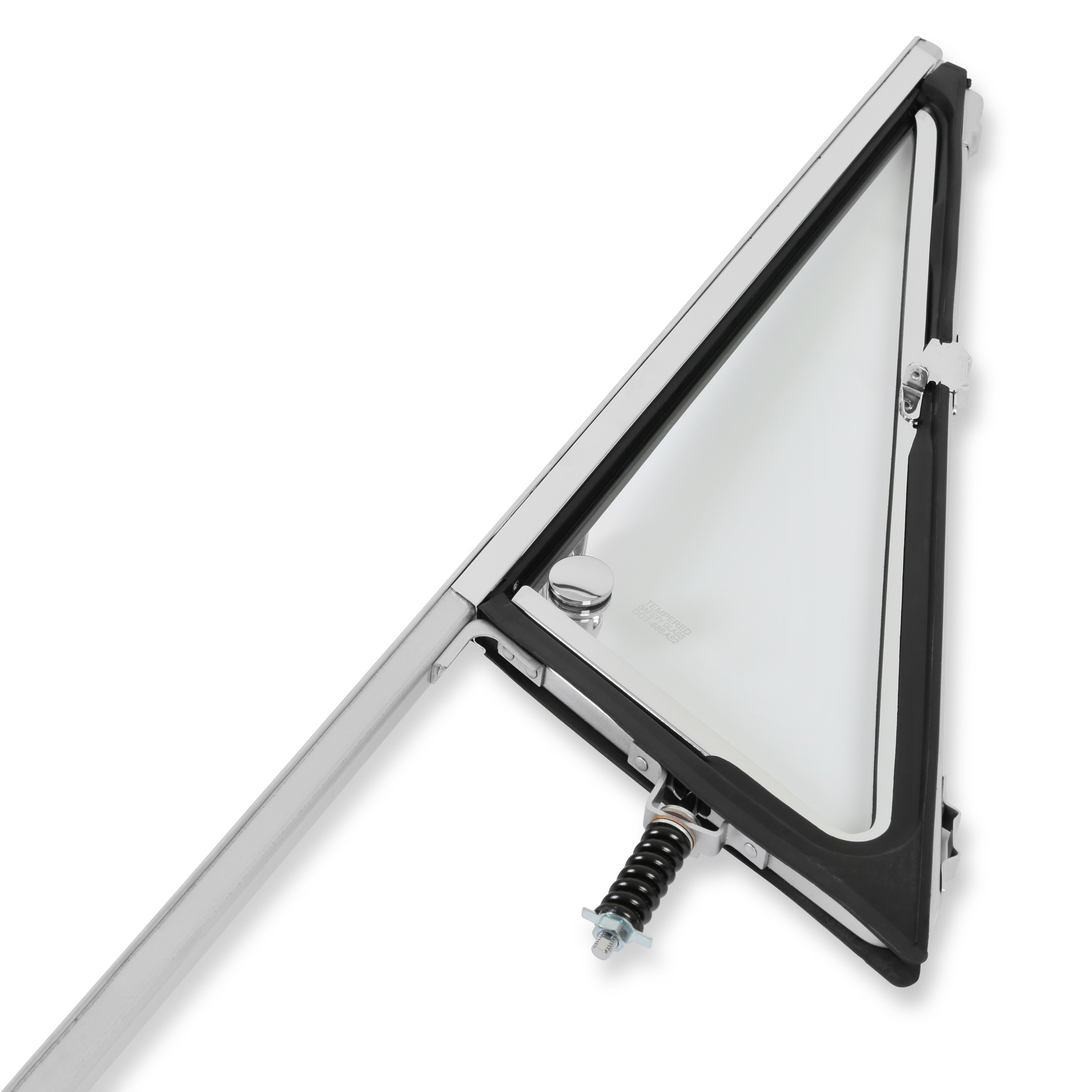 Brothers Trucks Vent Window Assembly - Chrome - Clear - Right - Image 5