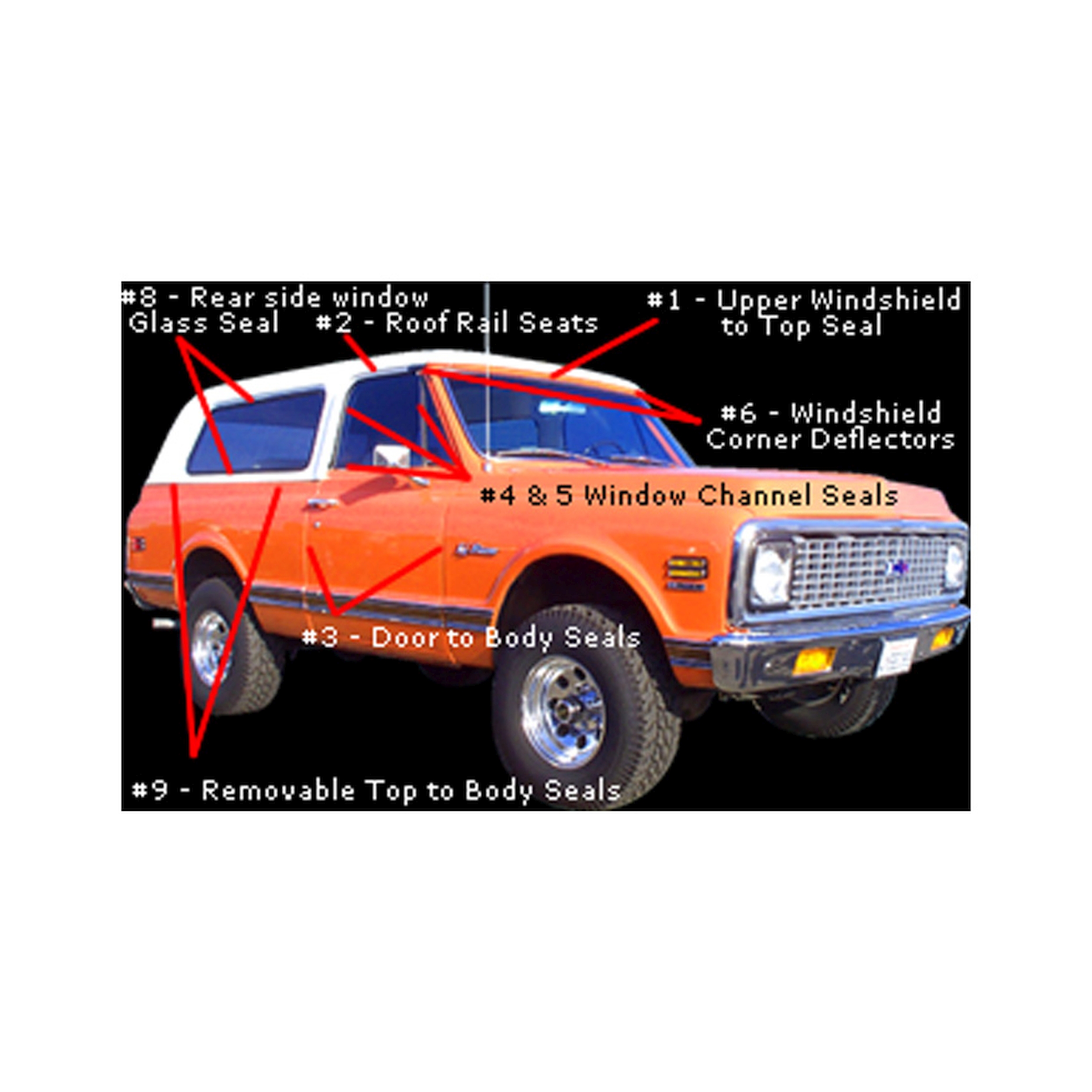 Brothers Trucks Seal - Upper Windshield Seal