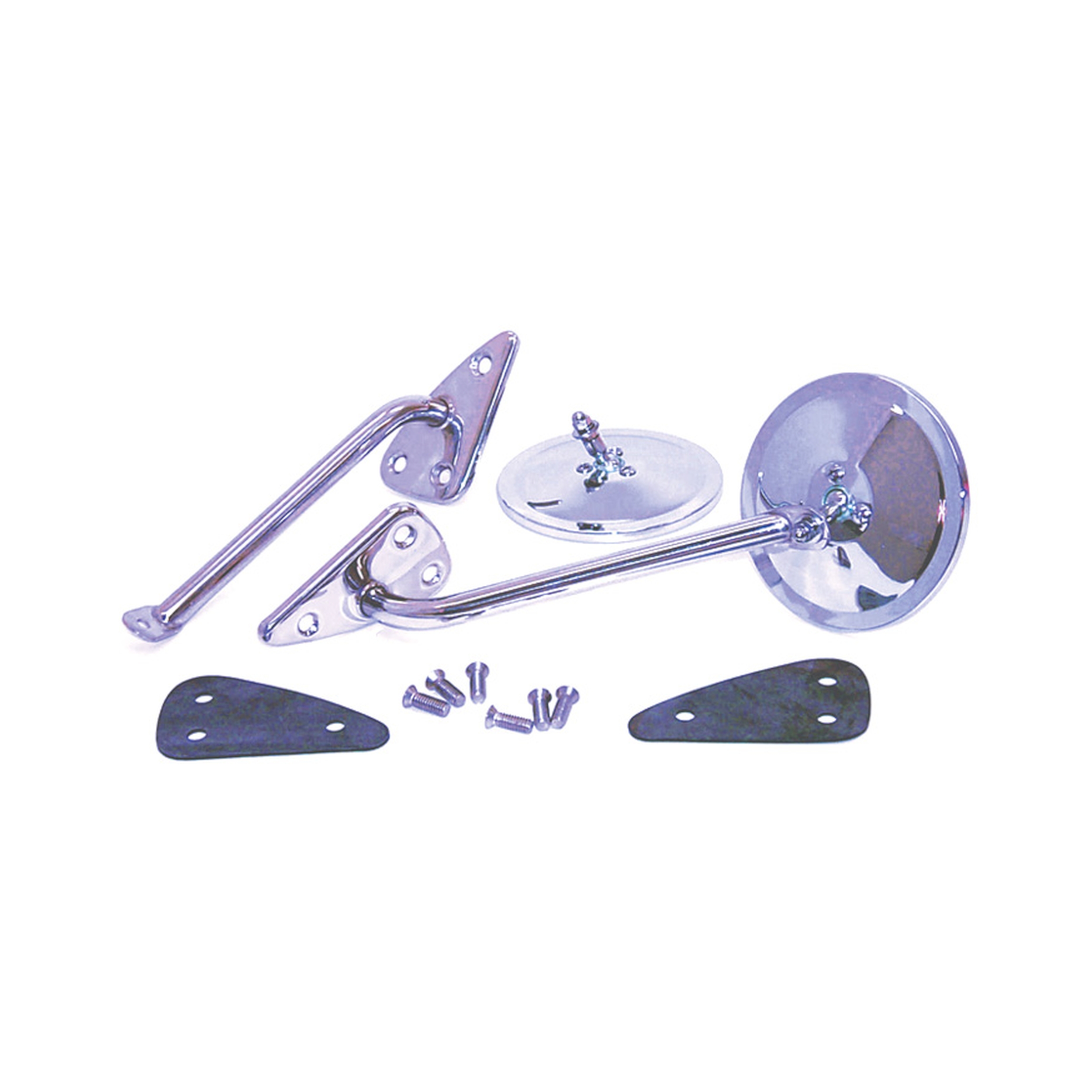 Brothers Trucks Complete Mirror Set Chrome Round/Ribbed - Pair