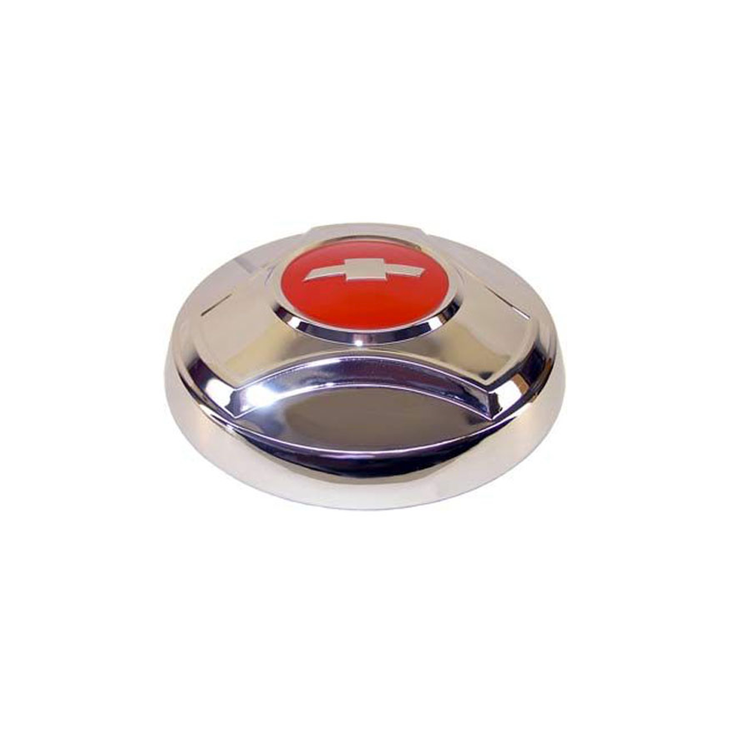 Brothers Trucks Hub Caps-1/2-Ton-15-inch-Pop-On-Chrome/Red-Set of 4