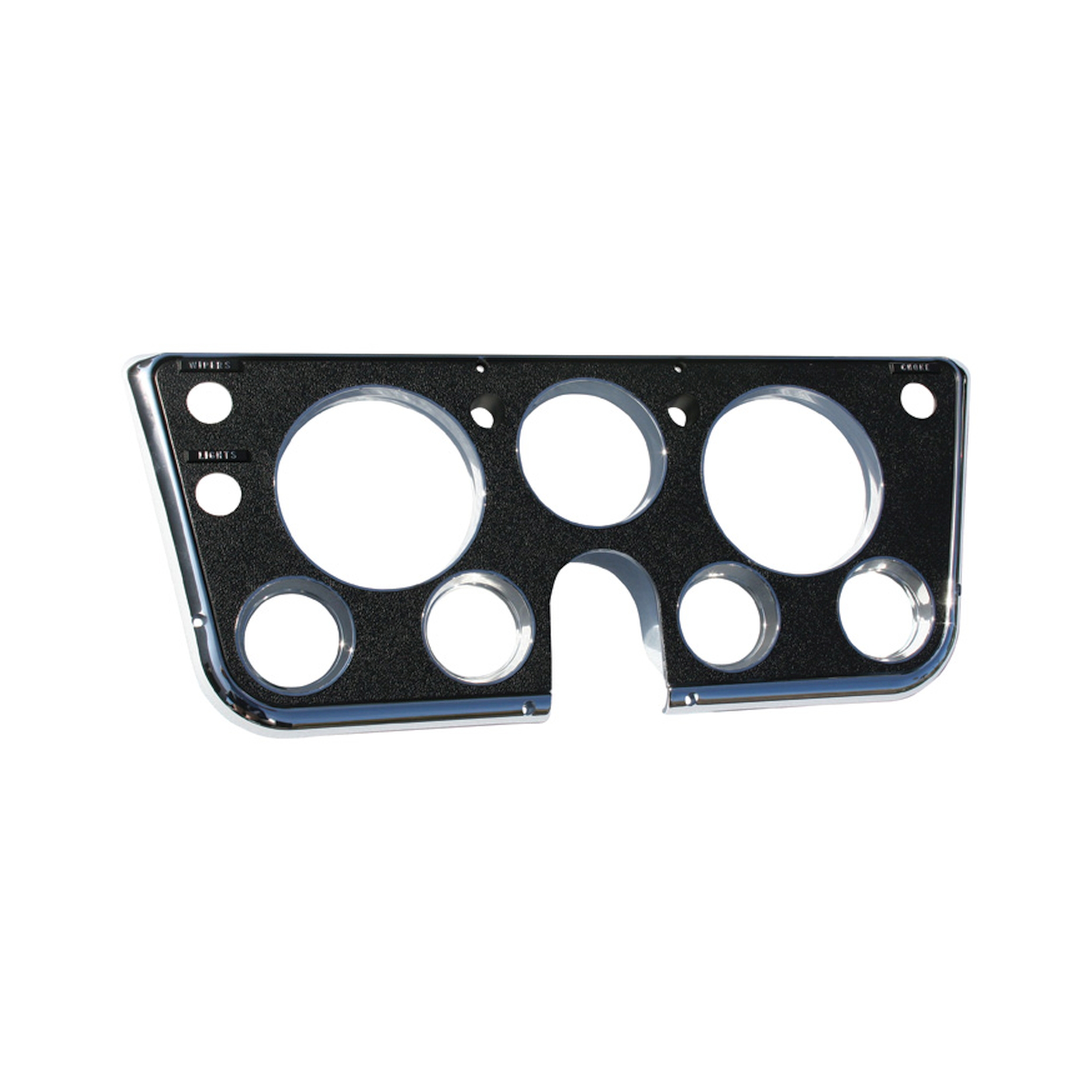 Brothers Trucks Instrument Bezel - 7 Hole - With Choke - Chrome/Black