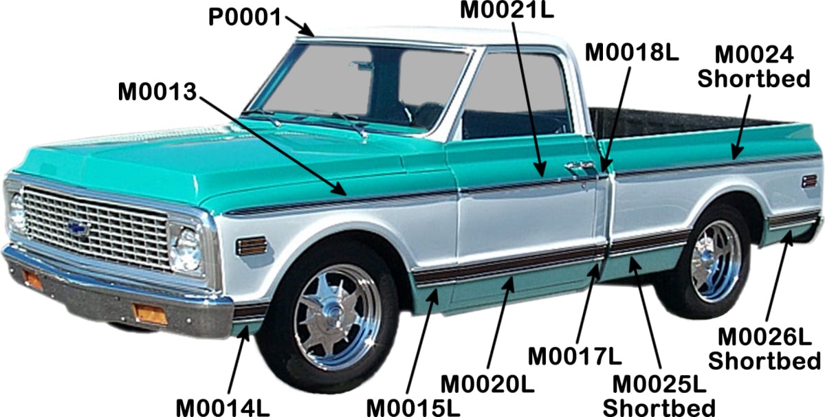 Brothers Trucks Door Molding - Lower - Woodgrain - Left