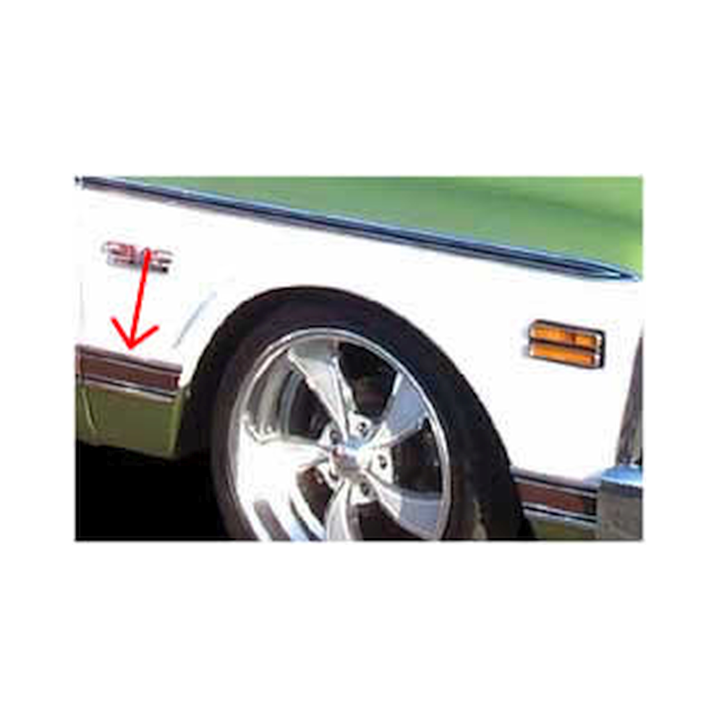 Brothers Trucks  Fender Molding - Rear Of Wheel - Black - Left