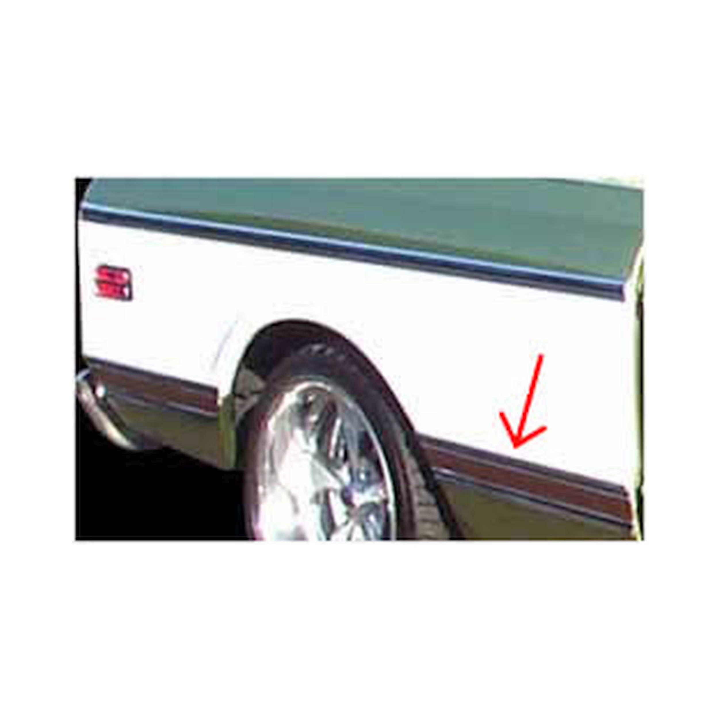 Brothers Trucks  Bedside Molding - Front Of Wheel - Longbed - Black -Left