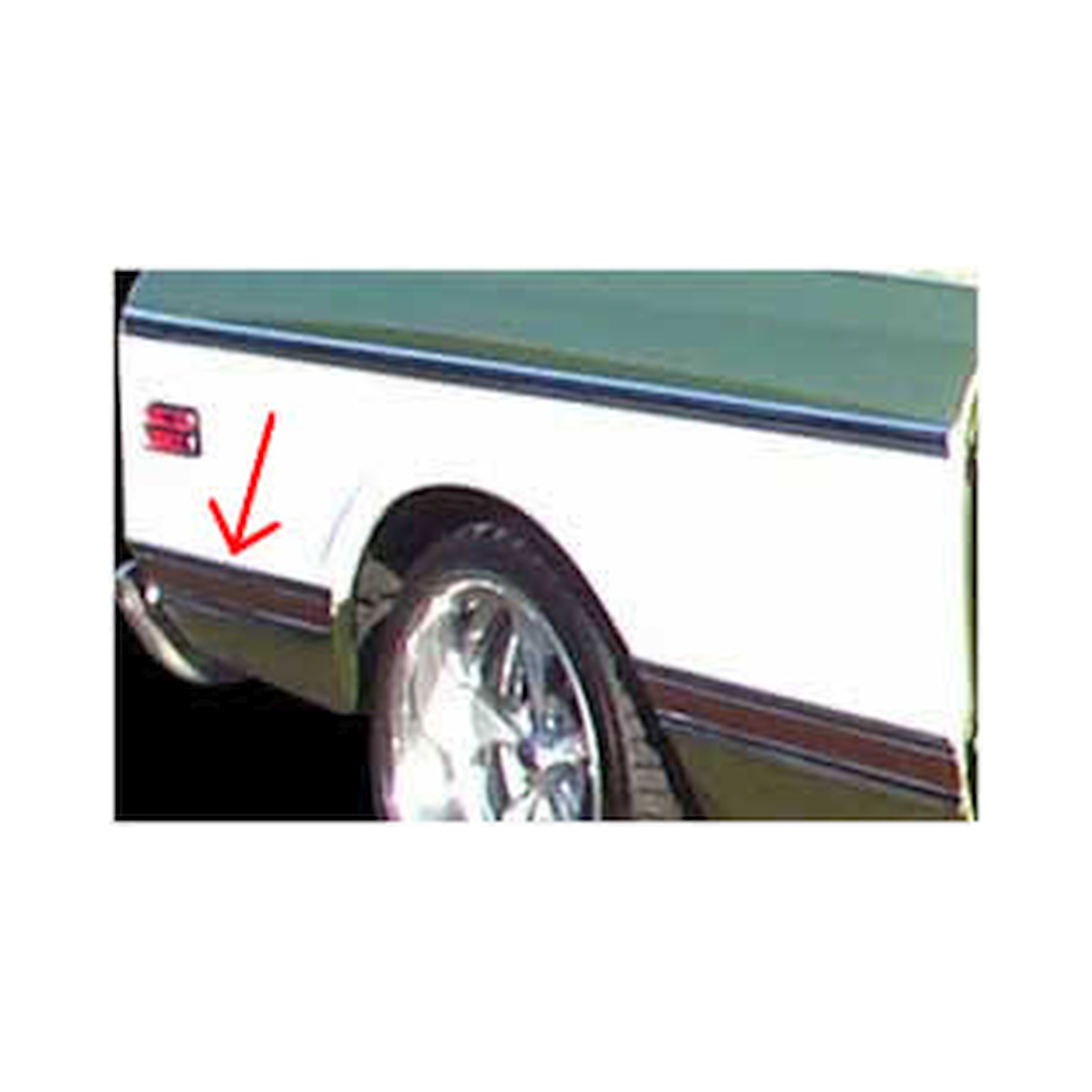 Brothers Trucks  Bedside Molding - Rear Of Wheel - Longbed - Black - Left