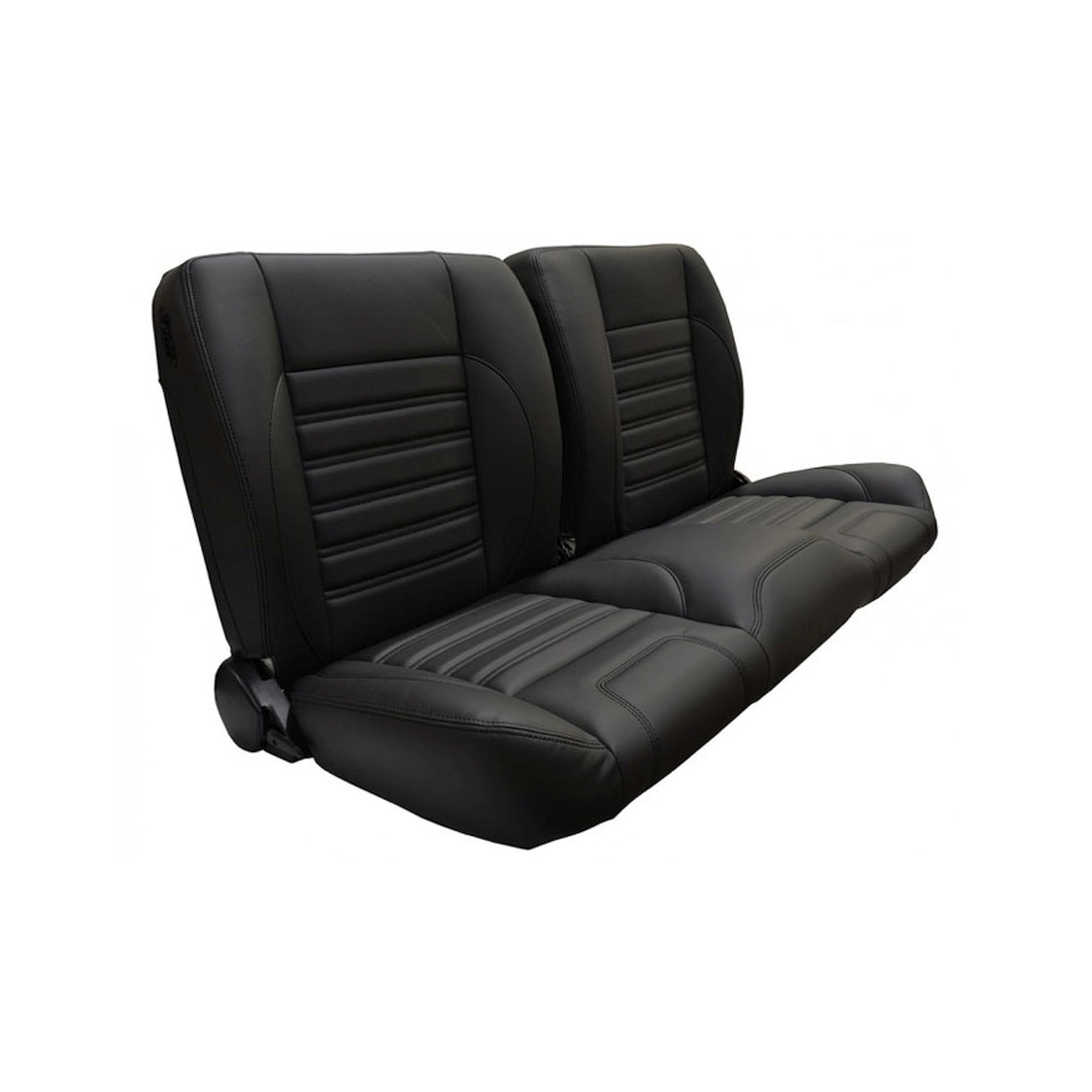 Brothers Trucks Sport Split-Bench Seat - Black w/ Red Stitching - Image 2