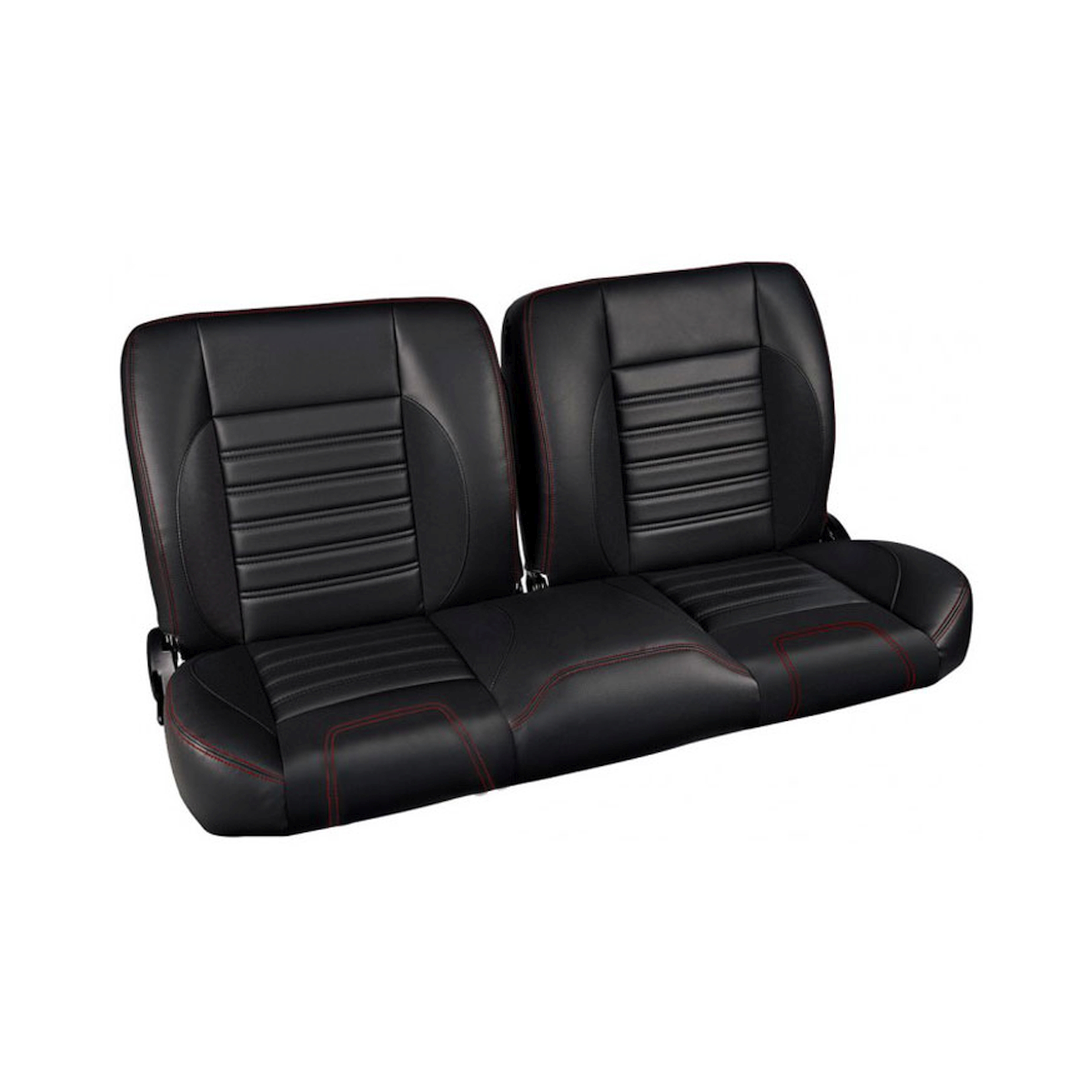 Brothers Trucks Split-Bench Seat - Sport - Black/Black Stitching - Image 3