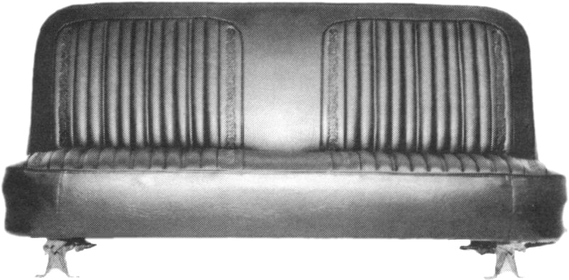 Brothers Trucks Seat Cover - Scroll Pattern - Bench - Black