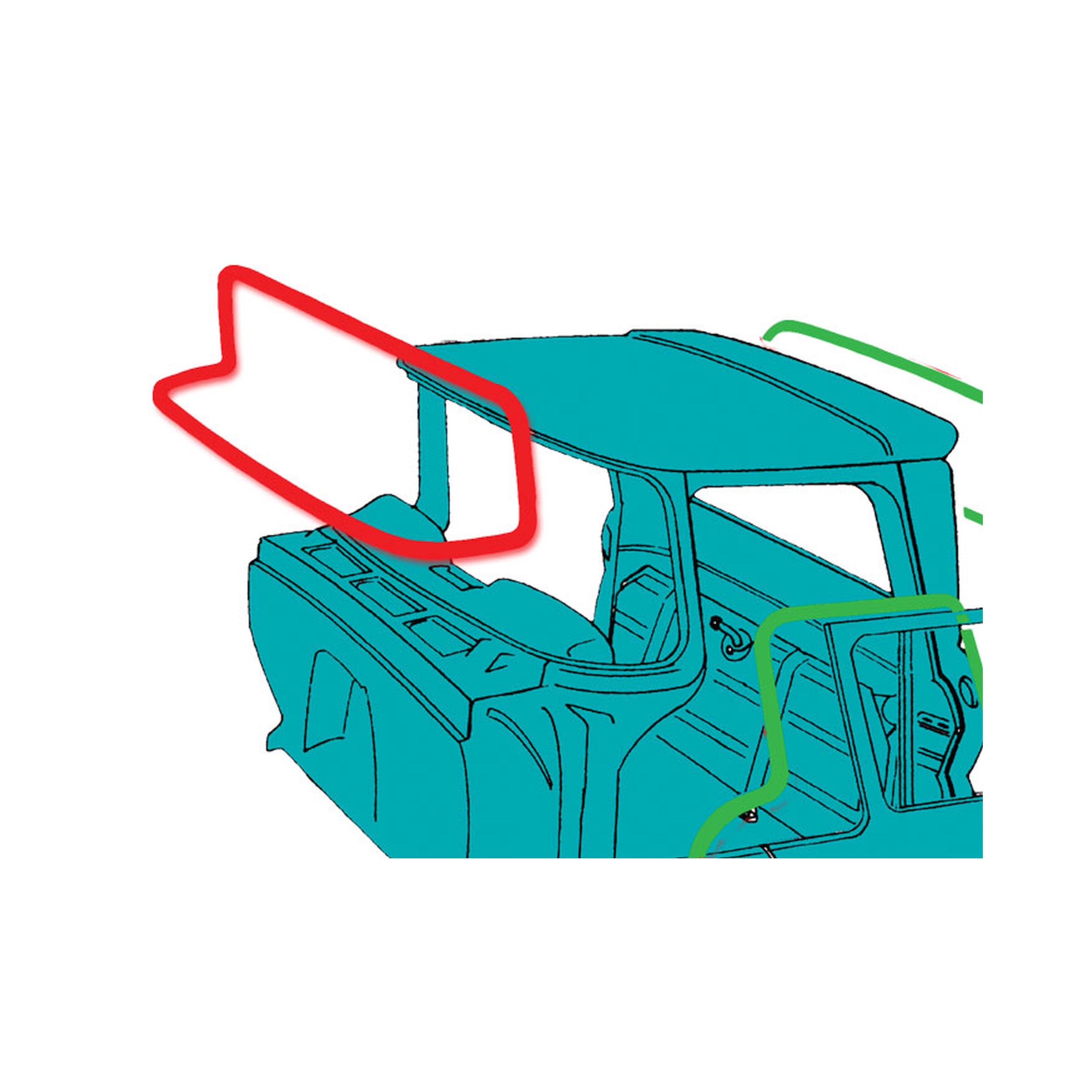 Brothers Trucks Windshield Seal - One Piece Window - Deluxe
