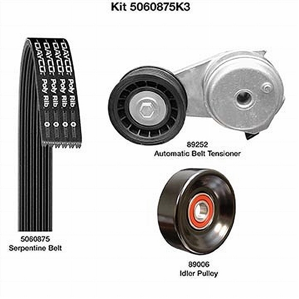 Dayco 5060875K3 SERPENTINE BELT KIT