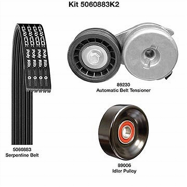 Dayco 5060883K2 SERPENTINE BELT KIT