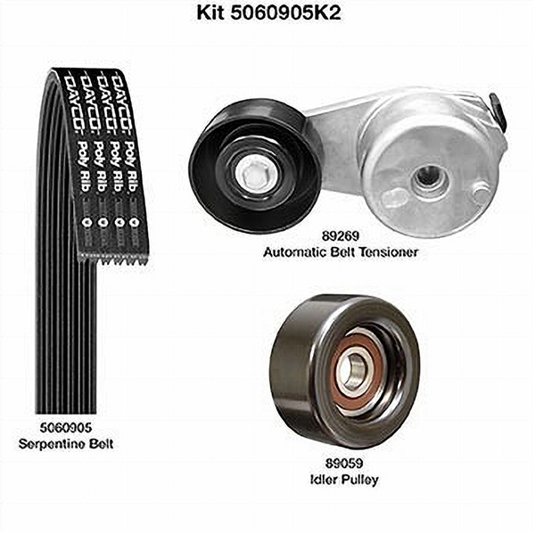 Dayco 5060905K2 SERPENTINE BELT KIT