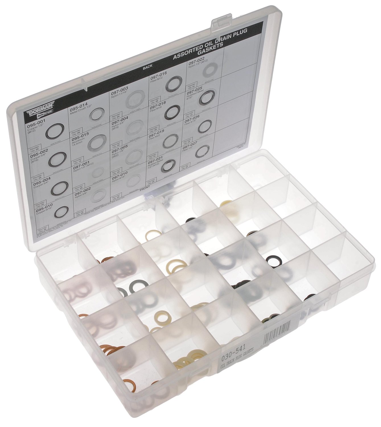 Dorman DOR-030-541 Oil Drain Plug Gasket Tech Tray - 20 SKU - 115 Pcs.