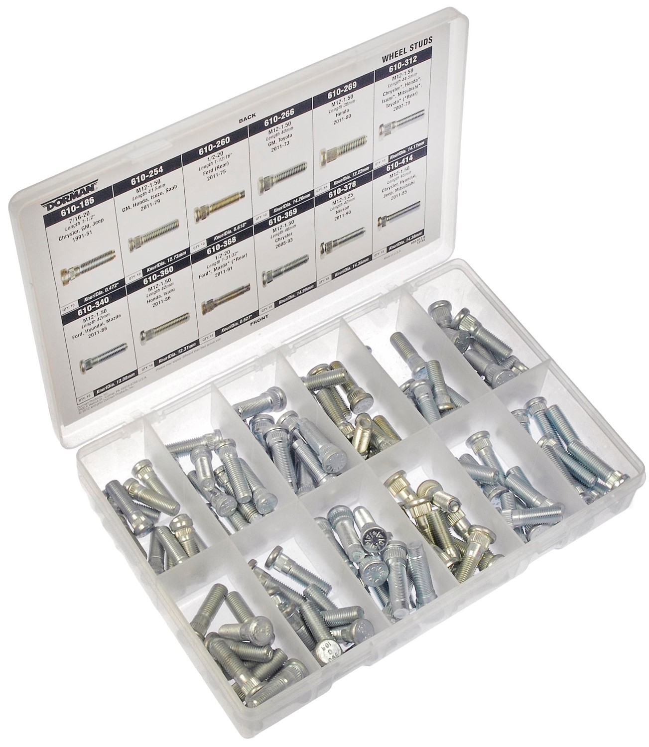 Dorman 030-612 Wheel Stud Tech Tray 12 Skus