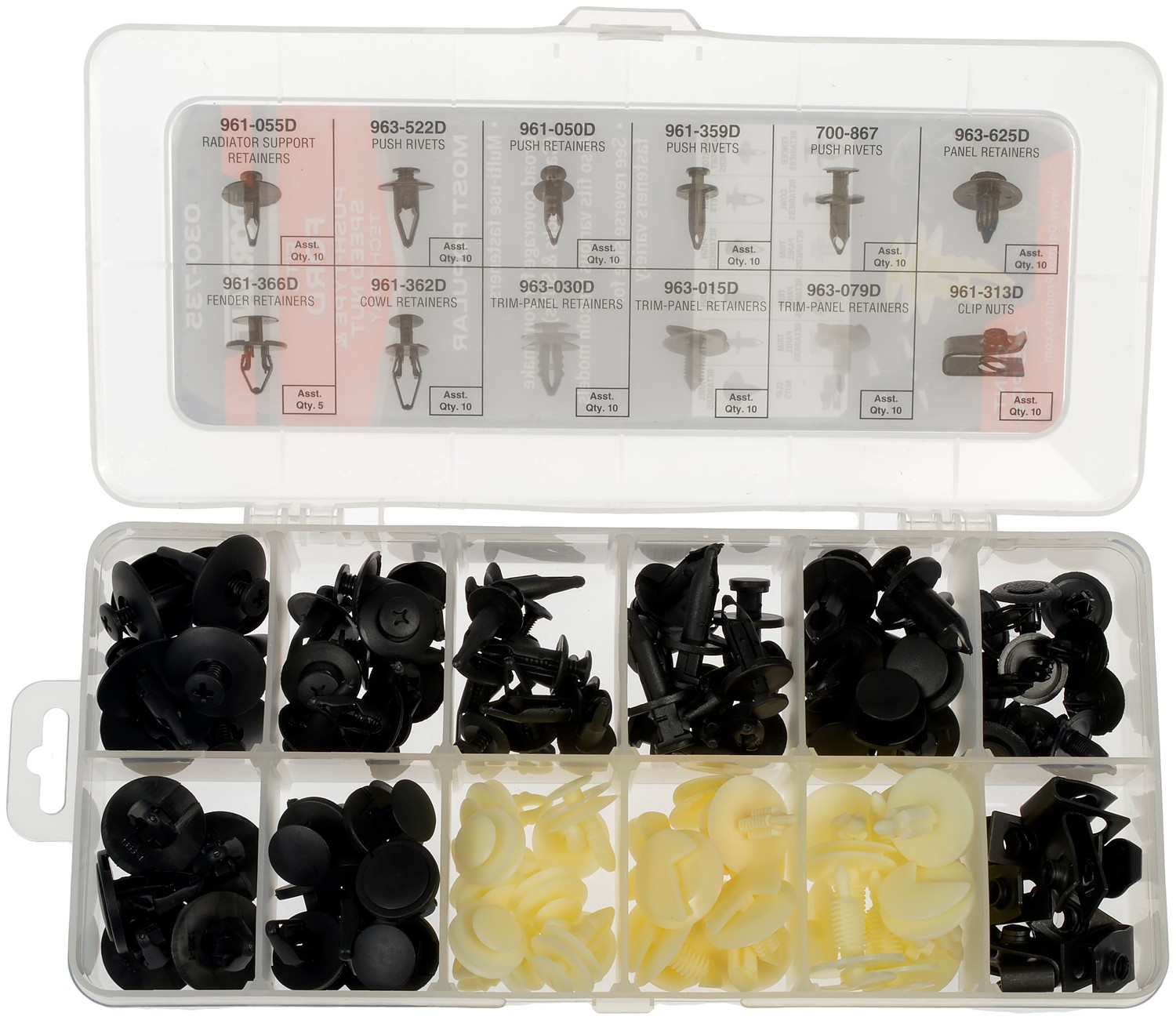 Dorman 030-735 Ford Fastener Tech Tray - Push-Type Retainers And Speed Nut - Image 8