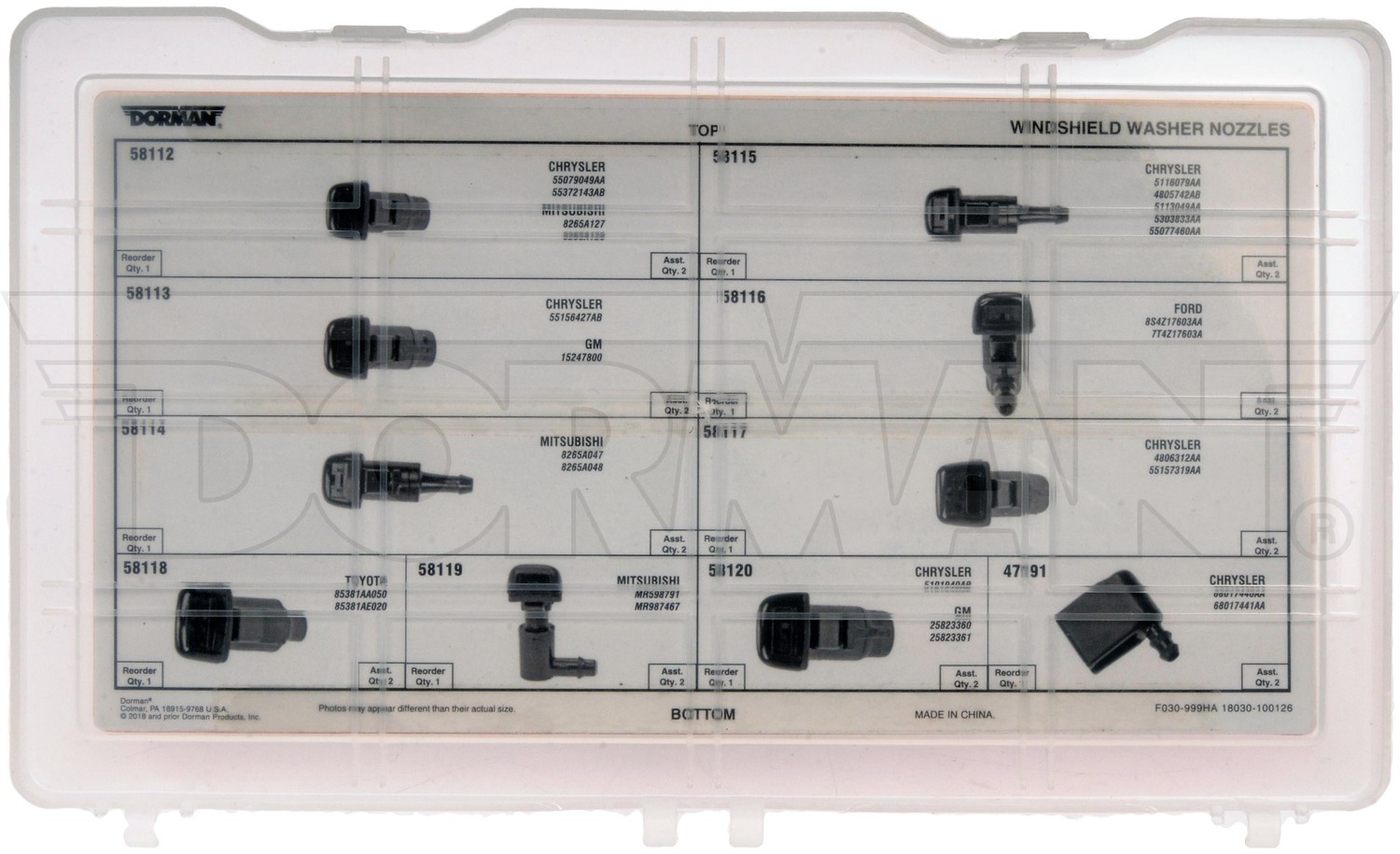 Dorman DOR-030-999 Washer Nozzle Tech Tray - Image 3