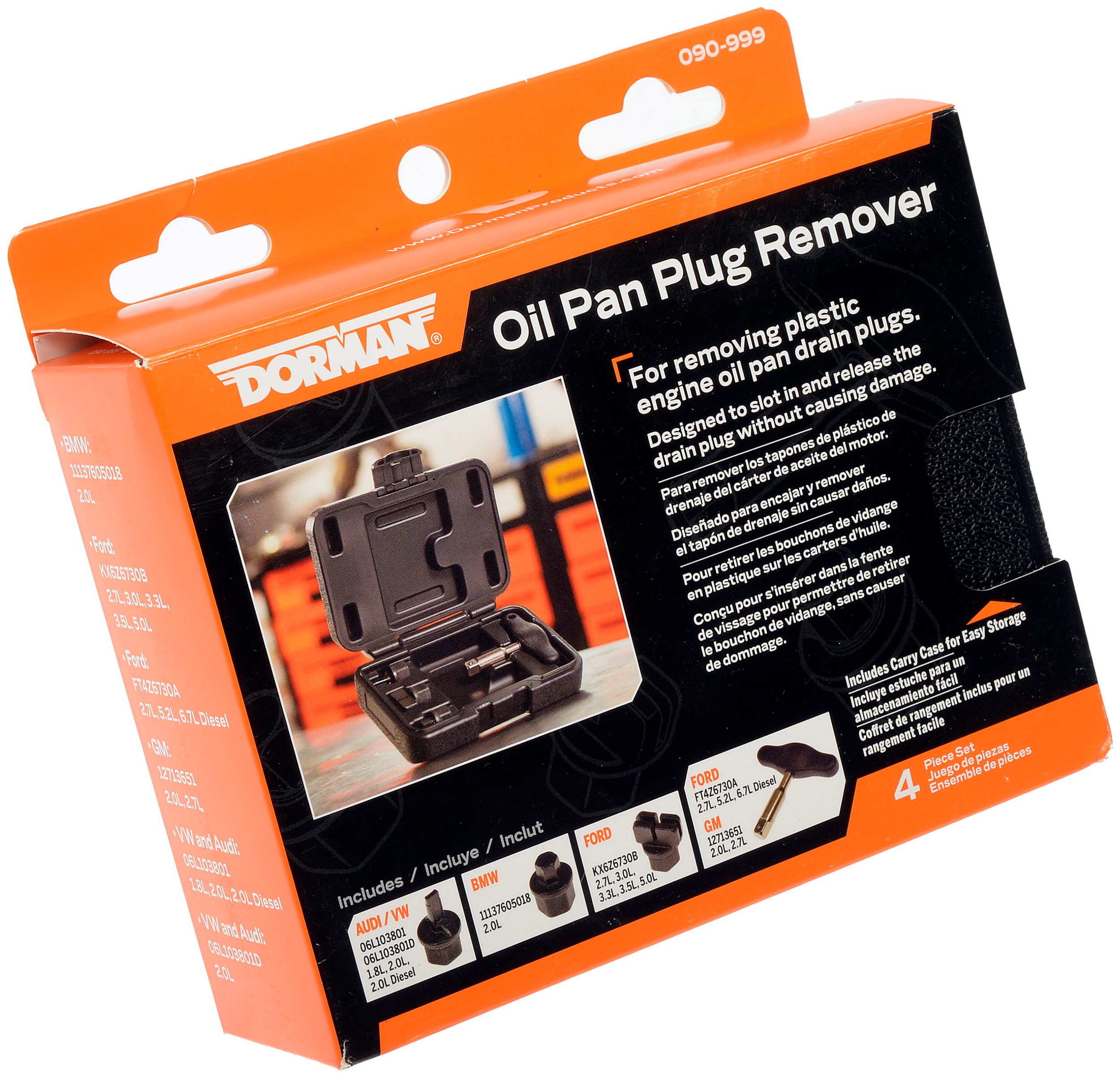 Dorman DOR-090-999 4-Piece Oil Drain Plug Removal Kit