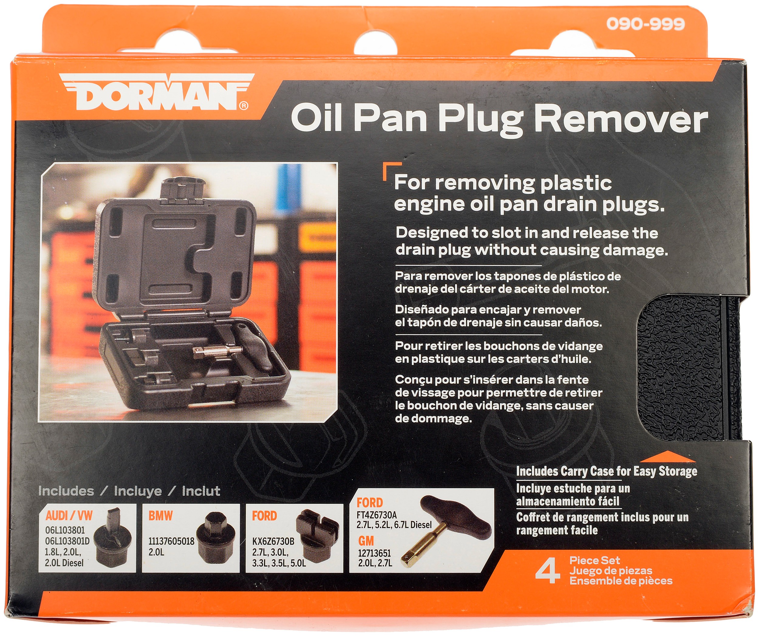 Dorman DOR-090-999 4-Piece Oil Drain Plug Removal Kit - Image 3