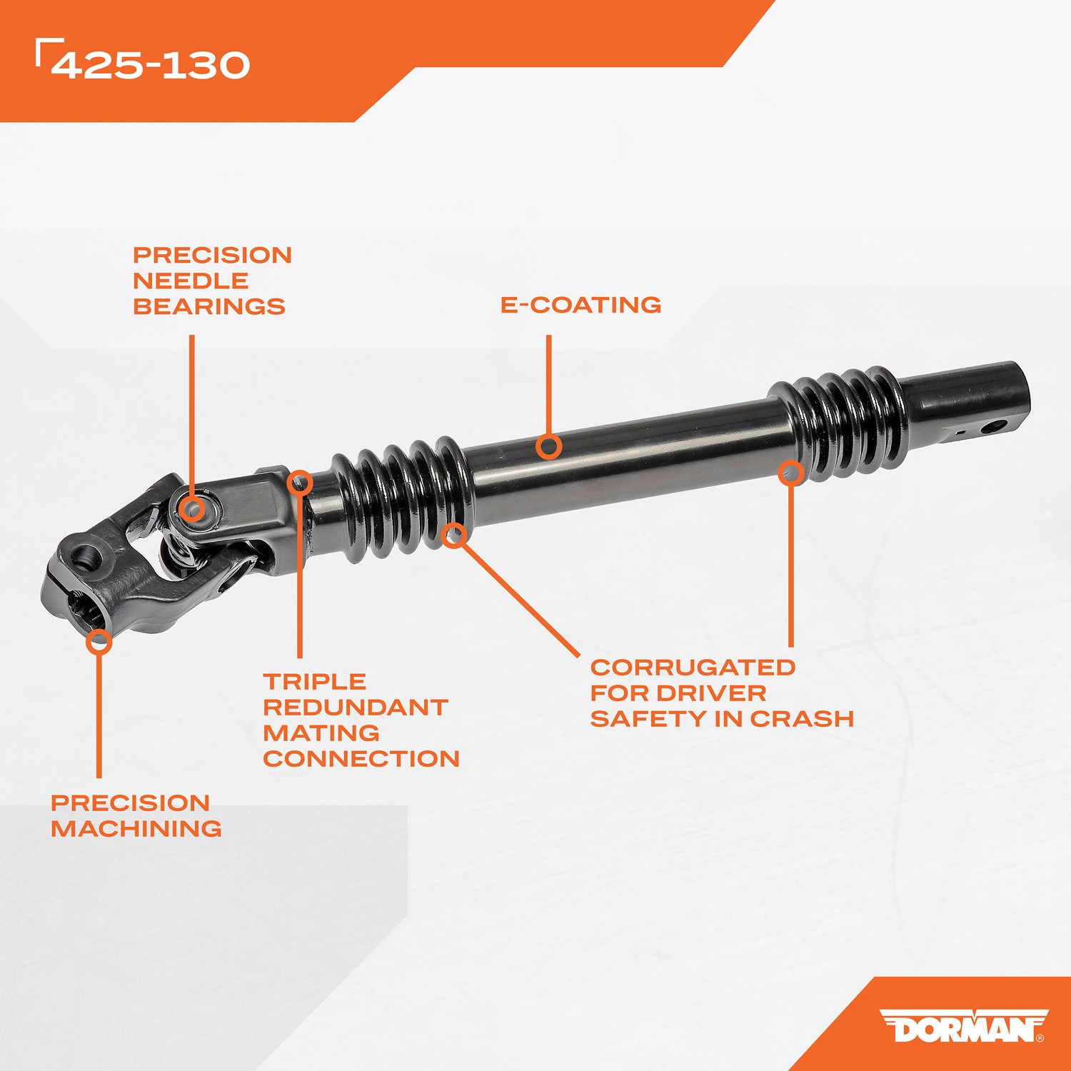 Dorman DOR-425-130 Lower Intermediate Steering Shaft - Image 5