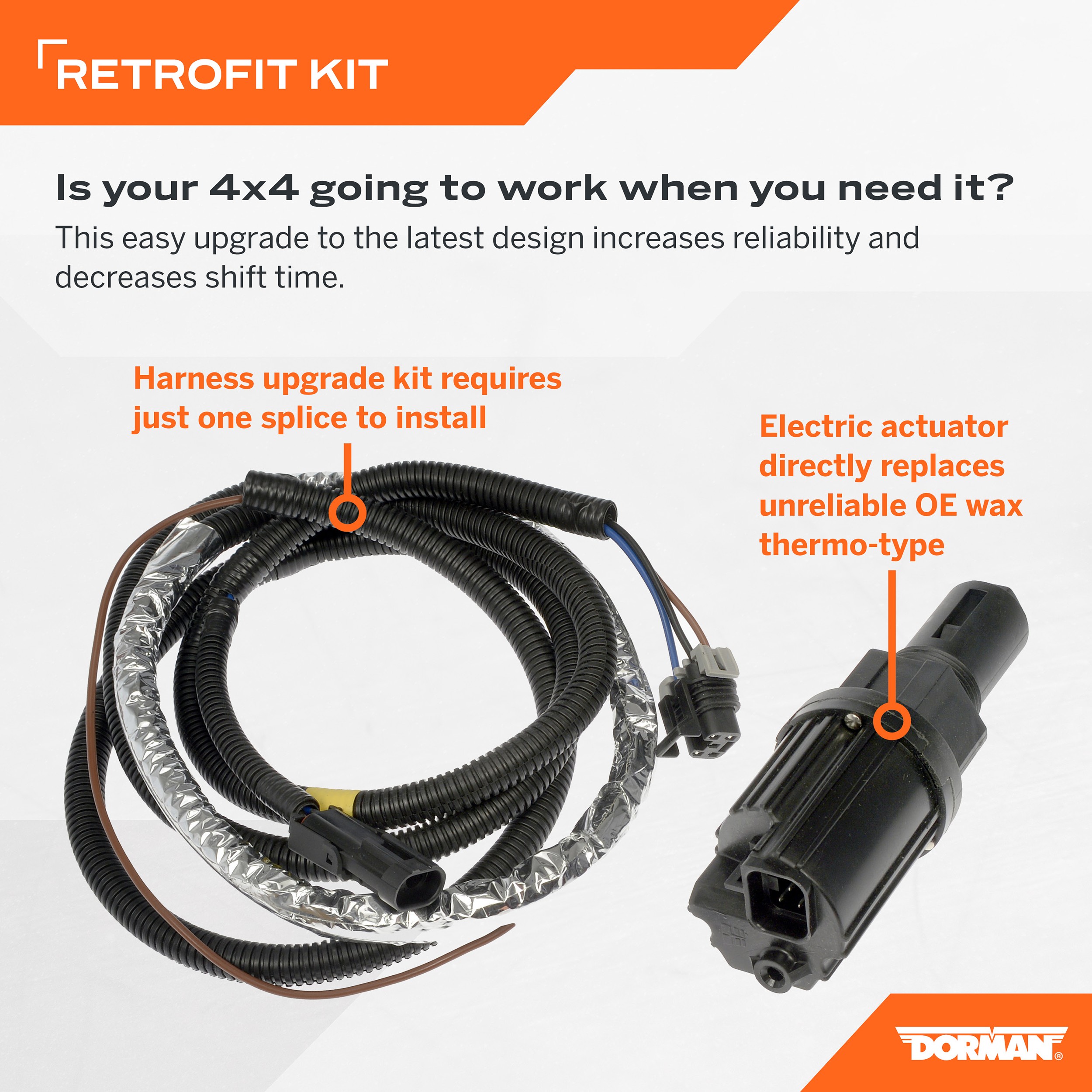 Dorman DOR-600-490 4WD Actuator And Wiring Harness Upgrade Kit - Image 4
