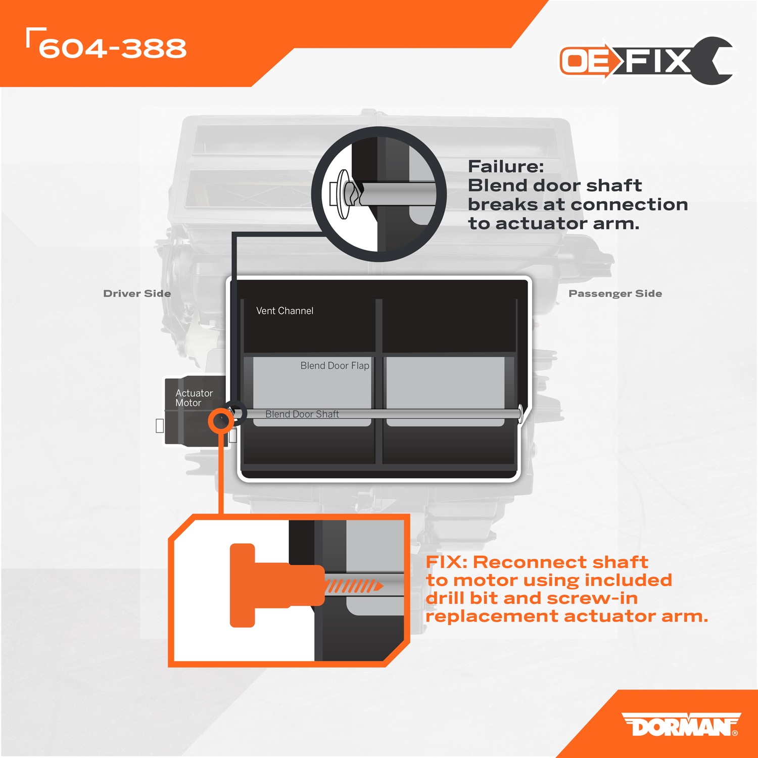 Dorman DOR-604-388 Dual Zone Repair Kit - Image 5