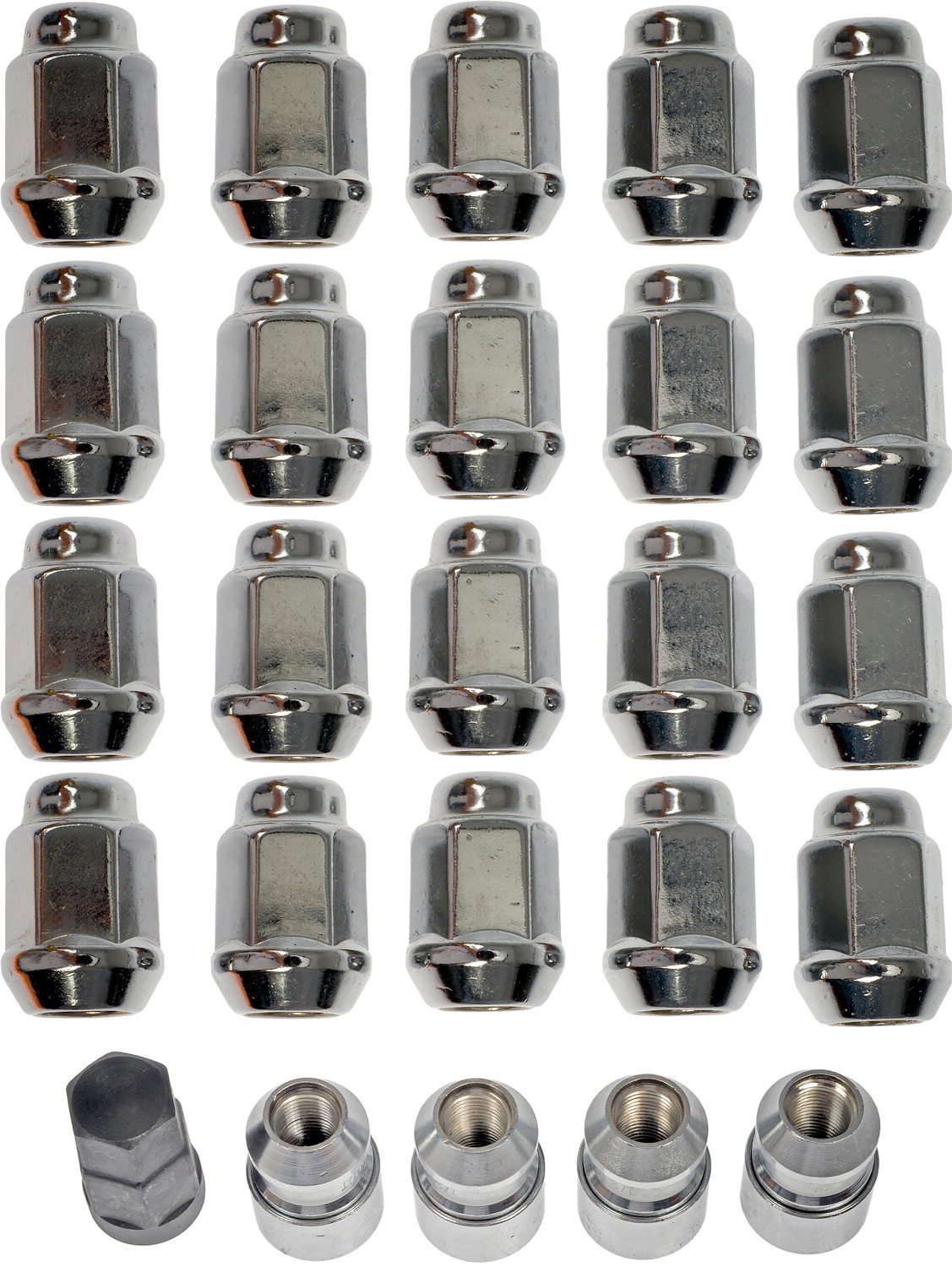Dorman 611-122FK Wheel Nut Kit 1/2-20 Dometop - 3/4 In. Hex, 1-5/16 In. Length With Lock - Image 3