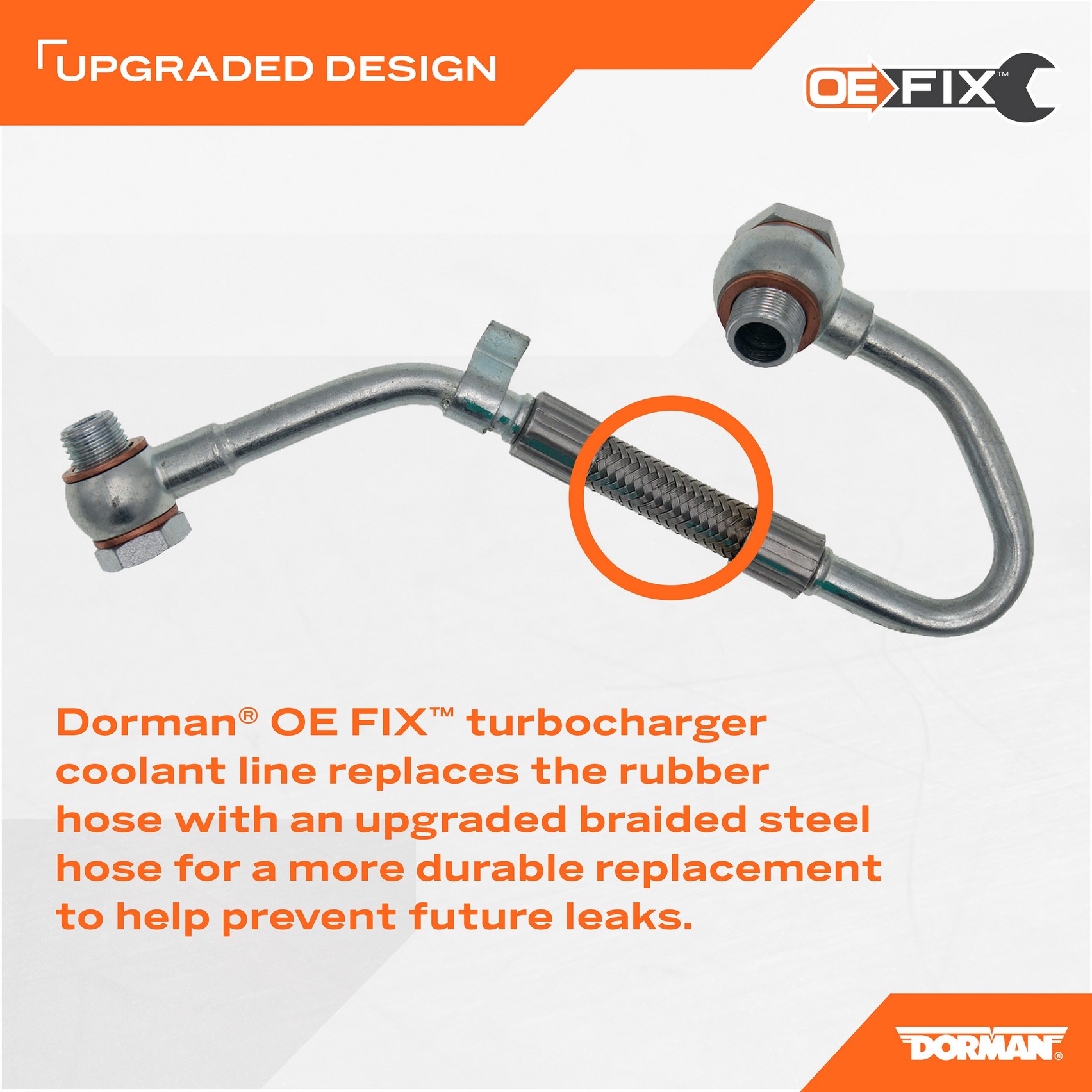 Dorman DOR-667-562 Turbocharger Water Feed Line - Image 3