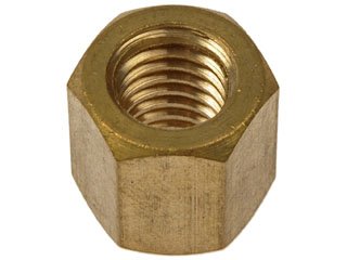 Dorman 680-106 Hex Nuts - Stud (Brass and Steel) - 7/16-14 In.