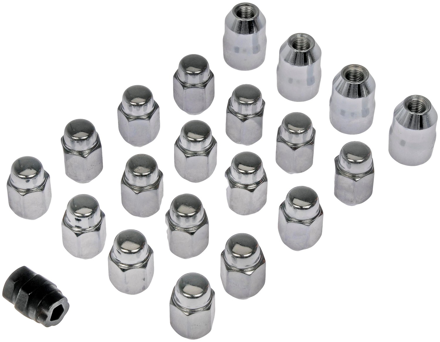 Dorman DOR-711-141 Chrome Acorn 2-Pc 7/16-20 - Image 2