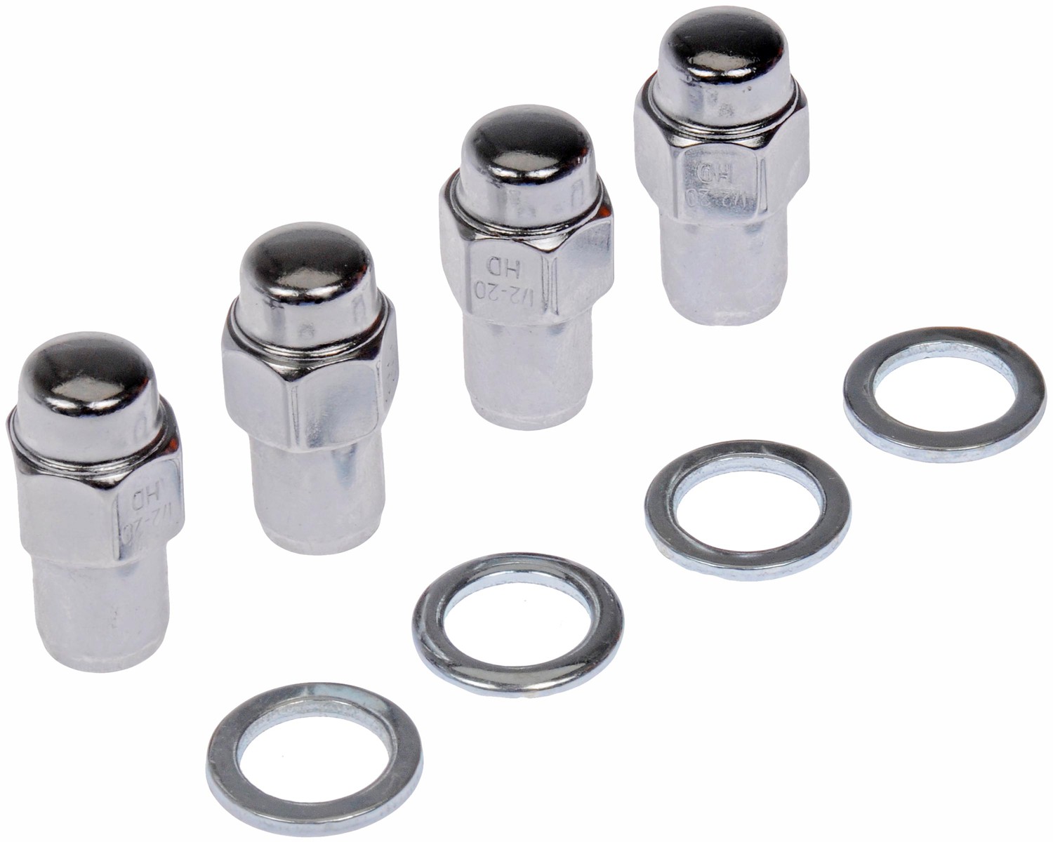 Dorman 711-208 Wheel Nut Chrome Std. Mag 2-Pc 1/2-20