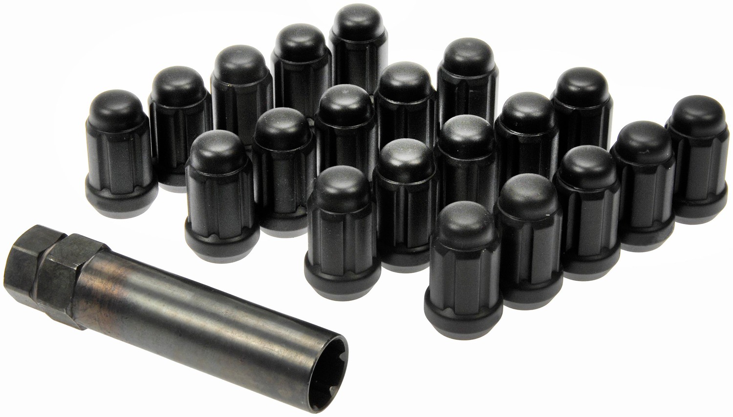 Dorman DOR-711-255C Matte Black Spline Drive Lock Set 1/2-20 - Image 2