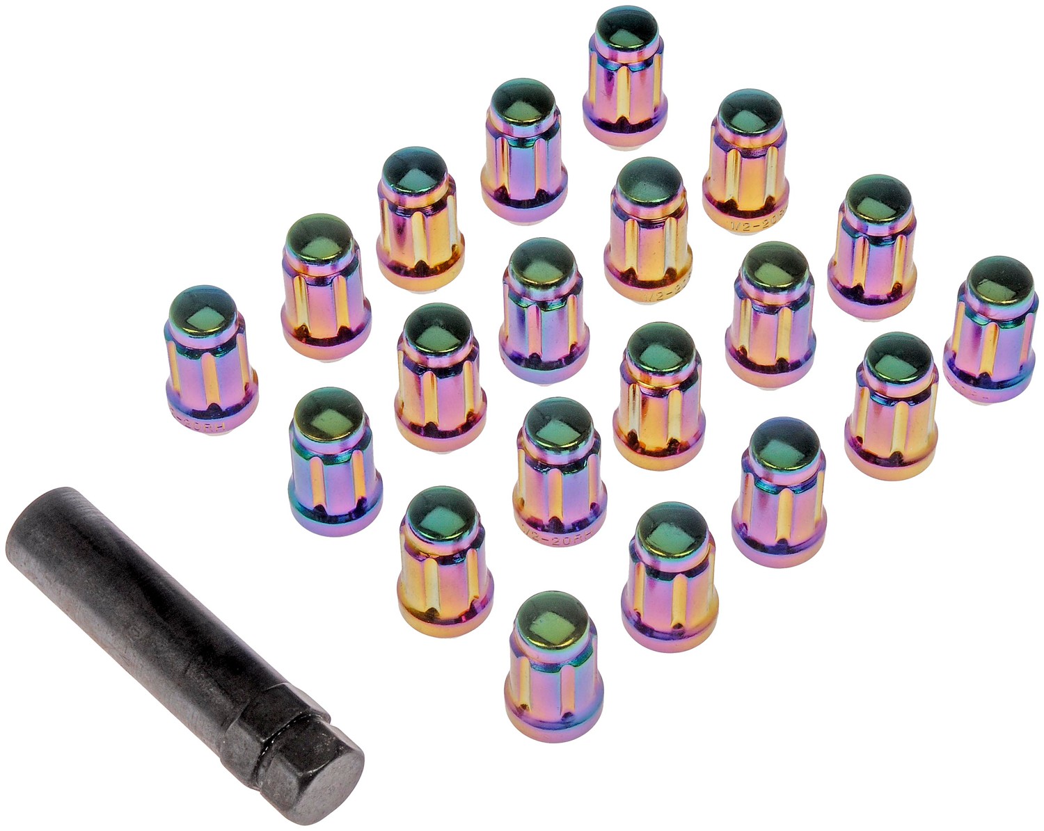 Dorman DOR-711-255G Neo-Chrome Spline Drive Lock Set 1/2-20 - Image 3